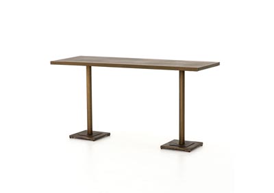 Image for Aged Brass + Acid Etched Aged Brass Element Fannin Large Bar + Counter Table