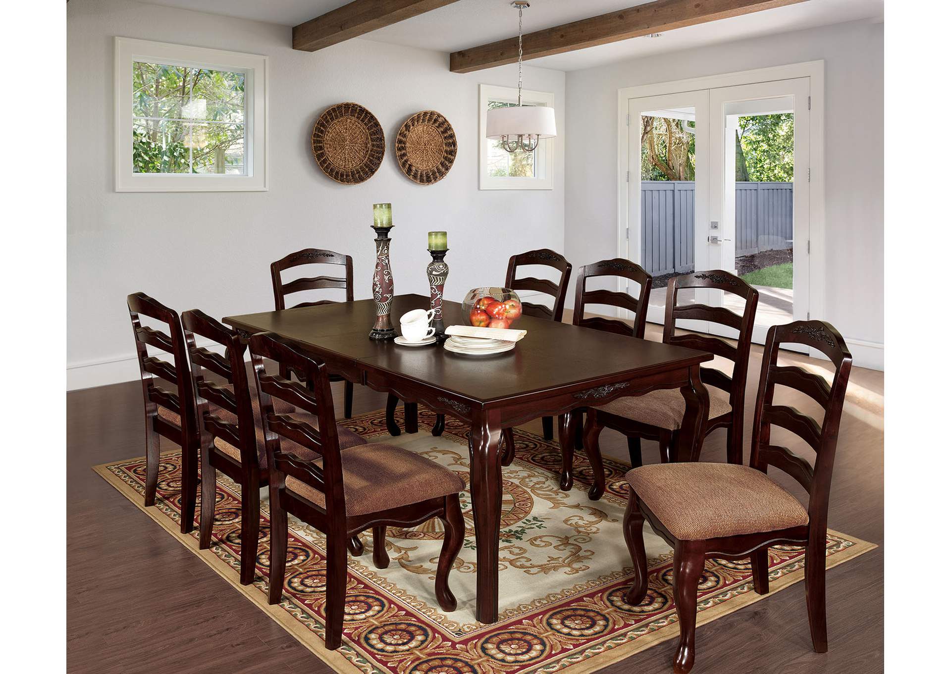 Townsville 78" Dining Table w/8 Side Chair,Furniture of America