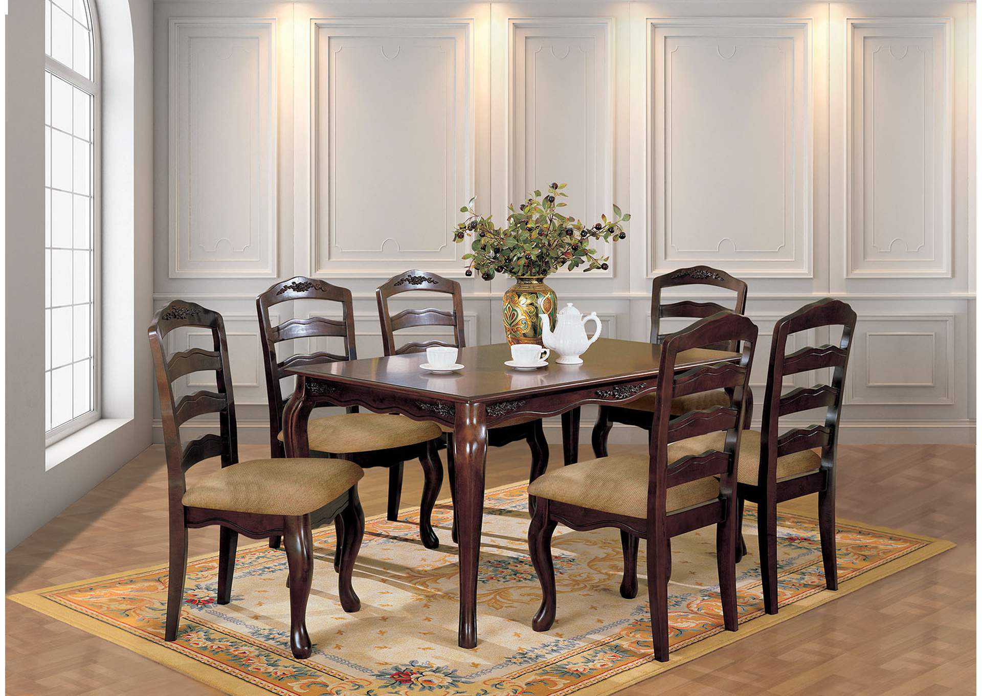 Townsville 60" Dining Table w/4 Side Chair,Furniture of America