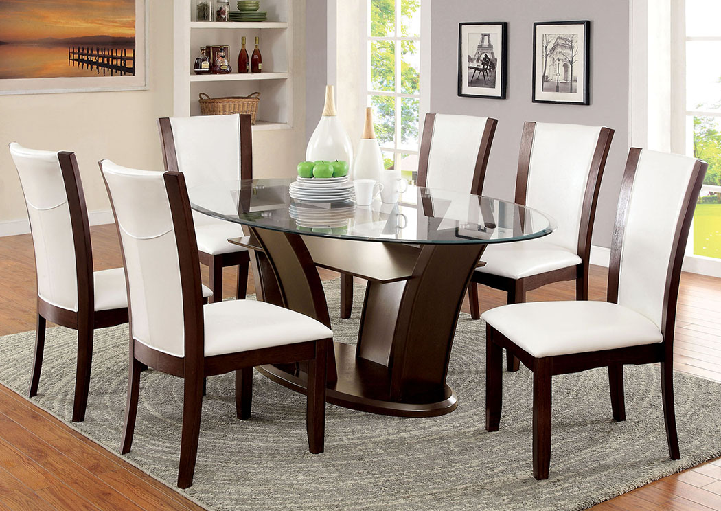 Manhattan L Oval Dining Table W 6 Side, Oval Dining Table For 6