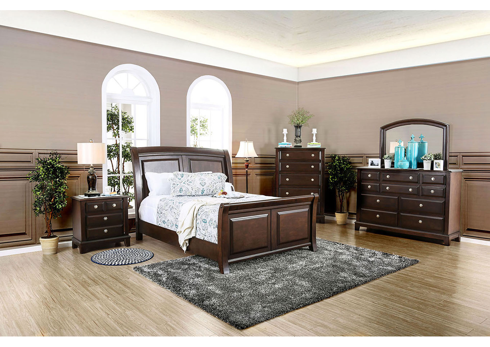 Litchville Brown Dresser and Mirror,Furniture of America