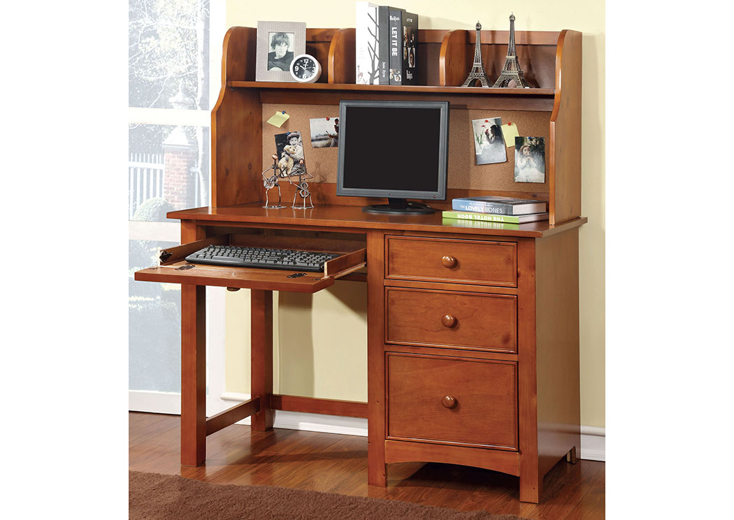 Omnus Cherry Desk w/Hutch,Furniture of America