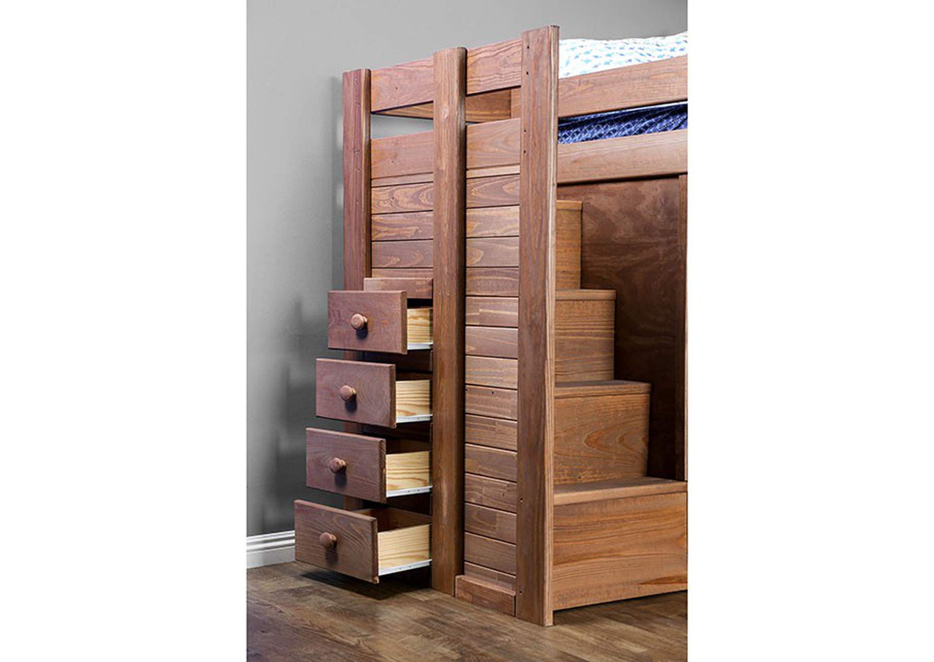 Ampelios Mahogany Twin/Twin Bunk Bed,Furniture of America