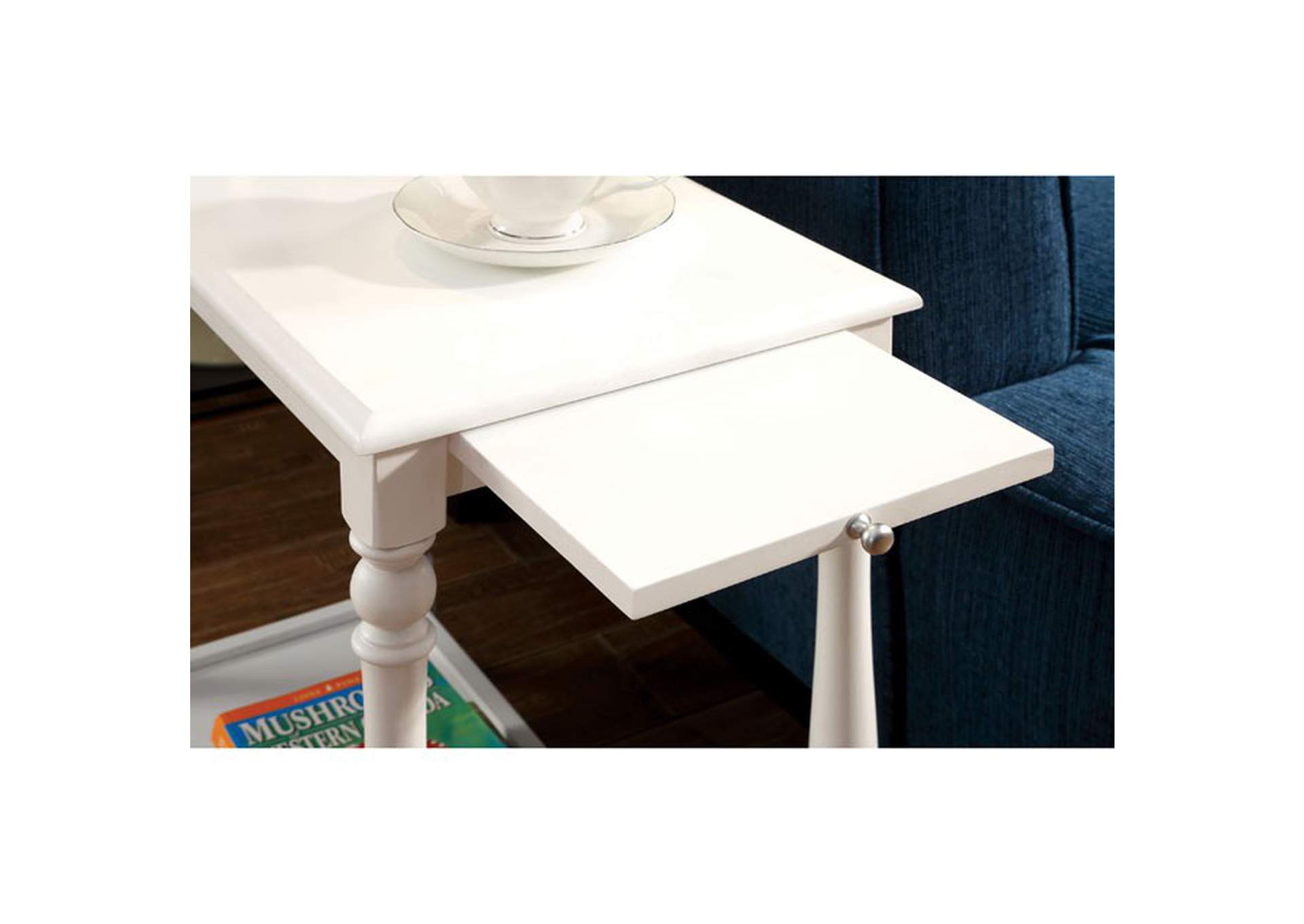 Deering White Side Table,Furniture of America TX