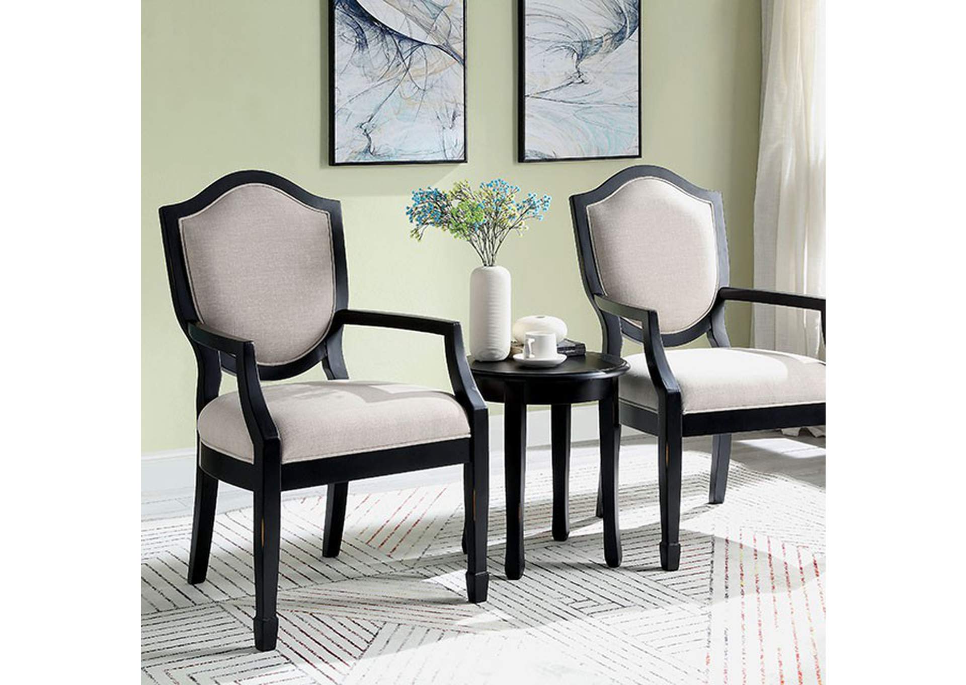 Emma Accent Table And Chair,Furniture of America