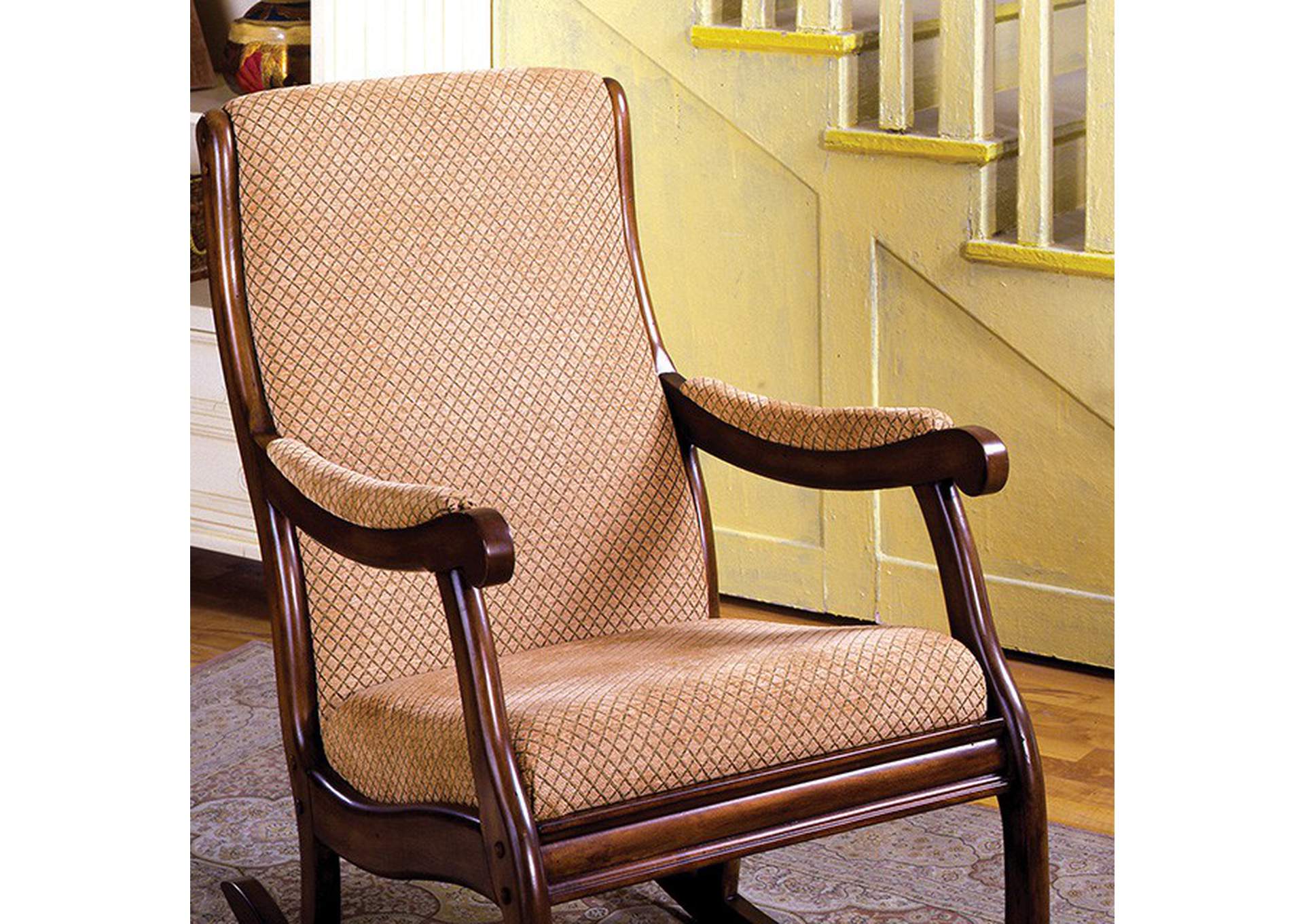 Liverpool Antique Oak Rocking Chair,Furniture of America TX