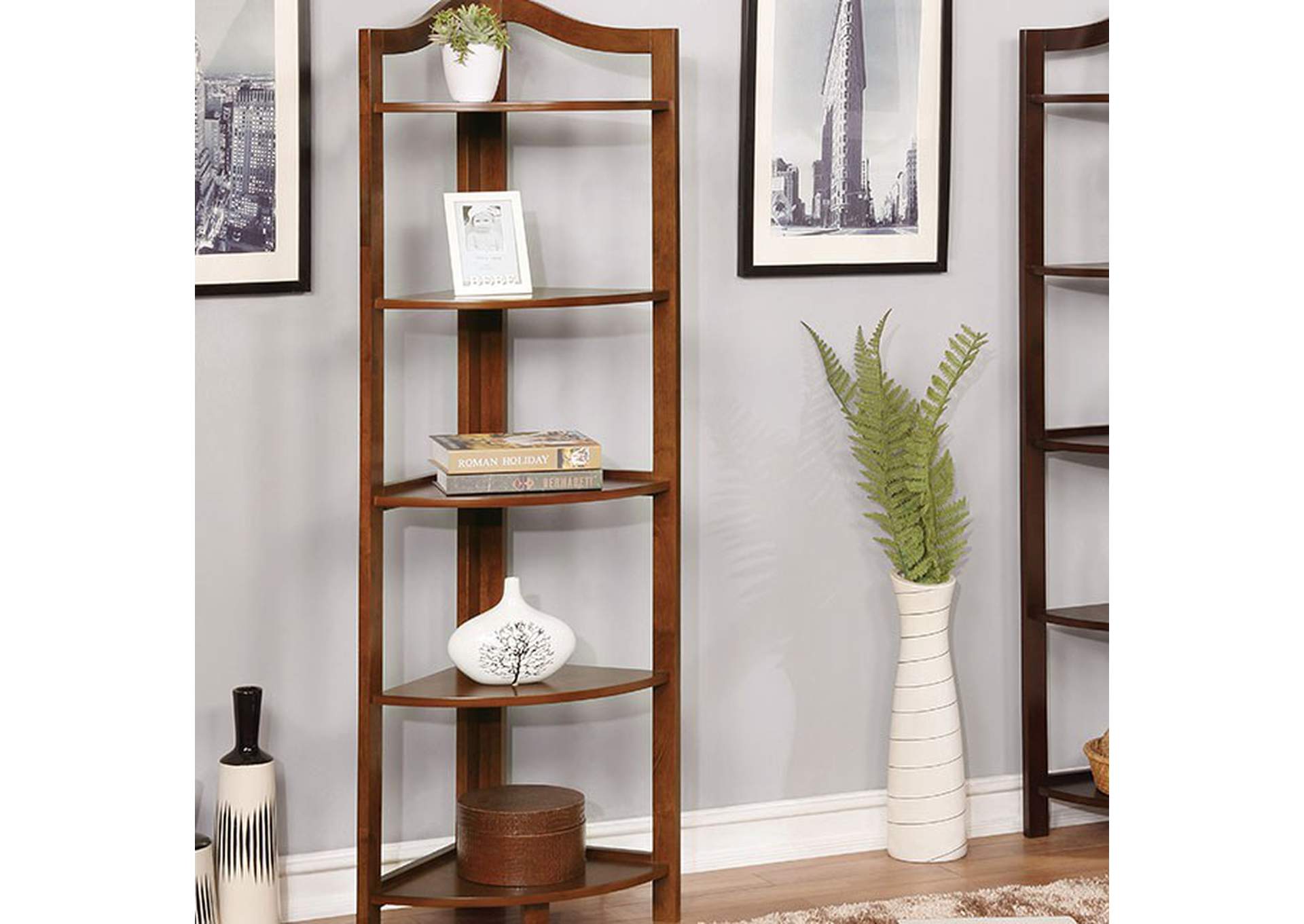 Alyssa Oak Ladder Shelf,Furniture of America