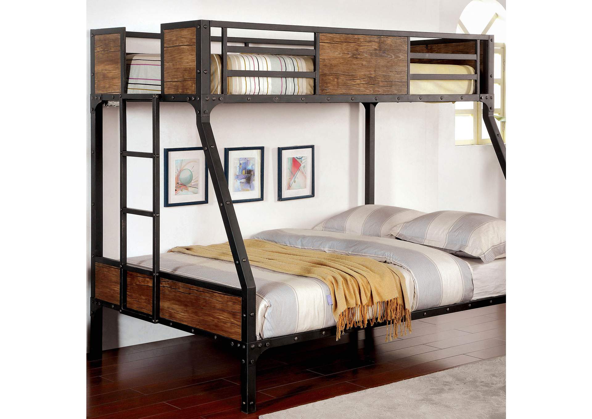 Clapton Twin/Full Bunk Bed,Furniture of America