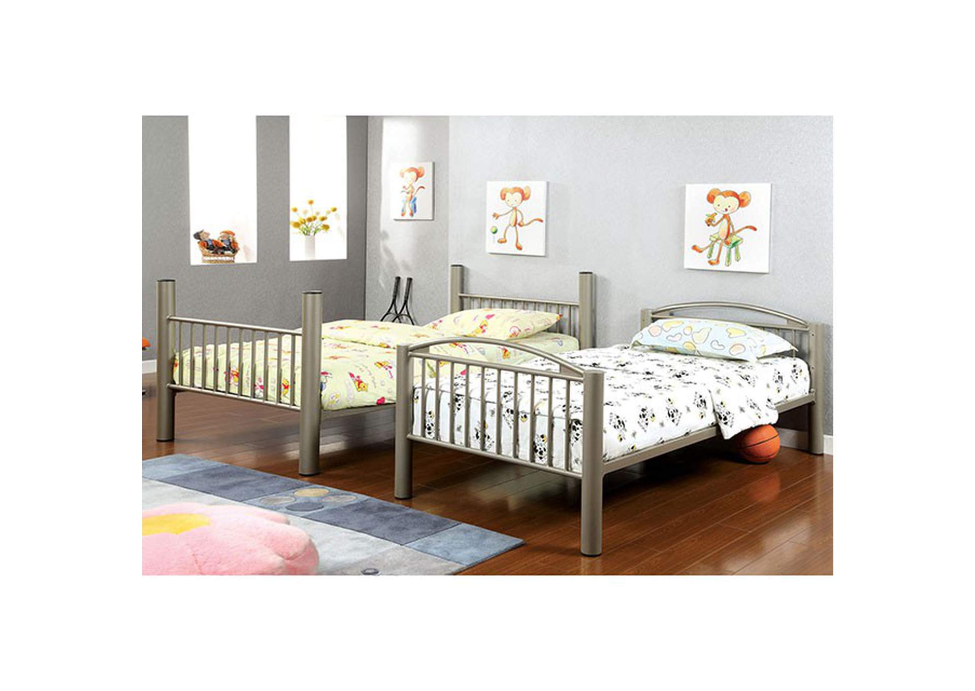 Lovia Twin/Twin Bunk Bed,Furniture of America