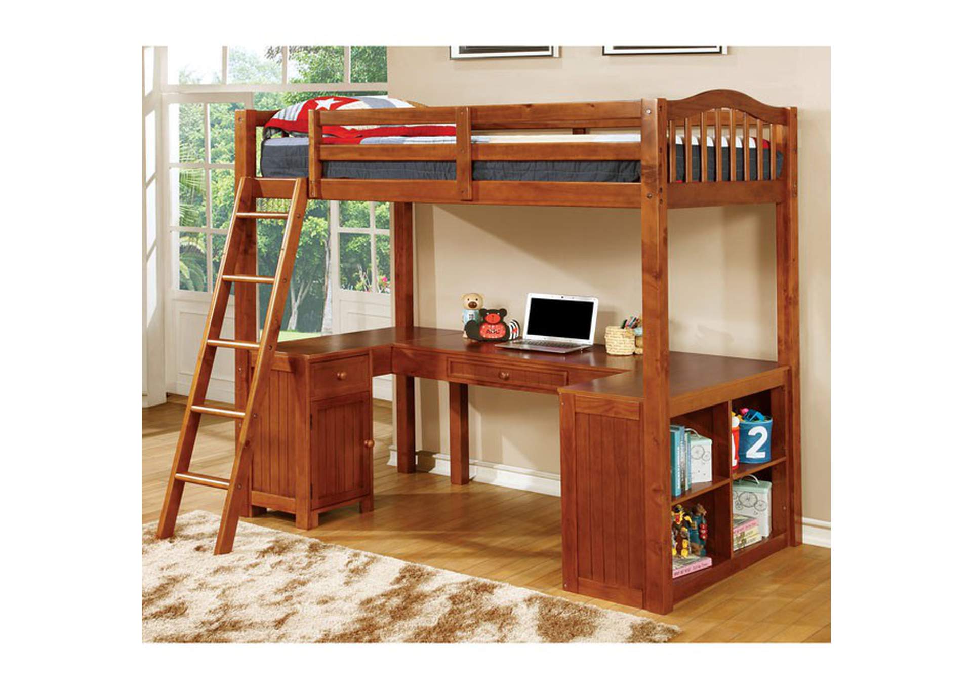 Dutton Twin/Workstation Loft Bed,Furniture of America