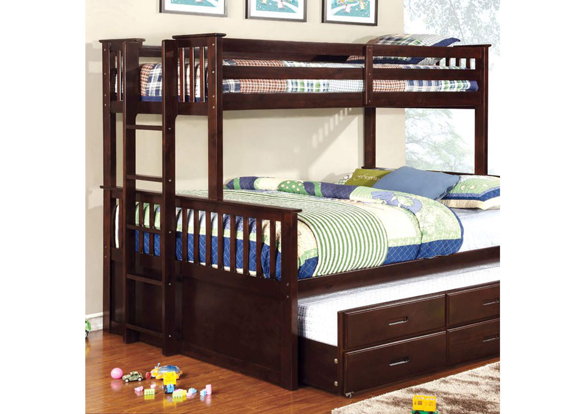 University Twin XL/Queen Bunk Bed,Furniture of America