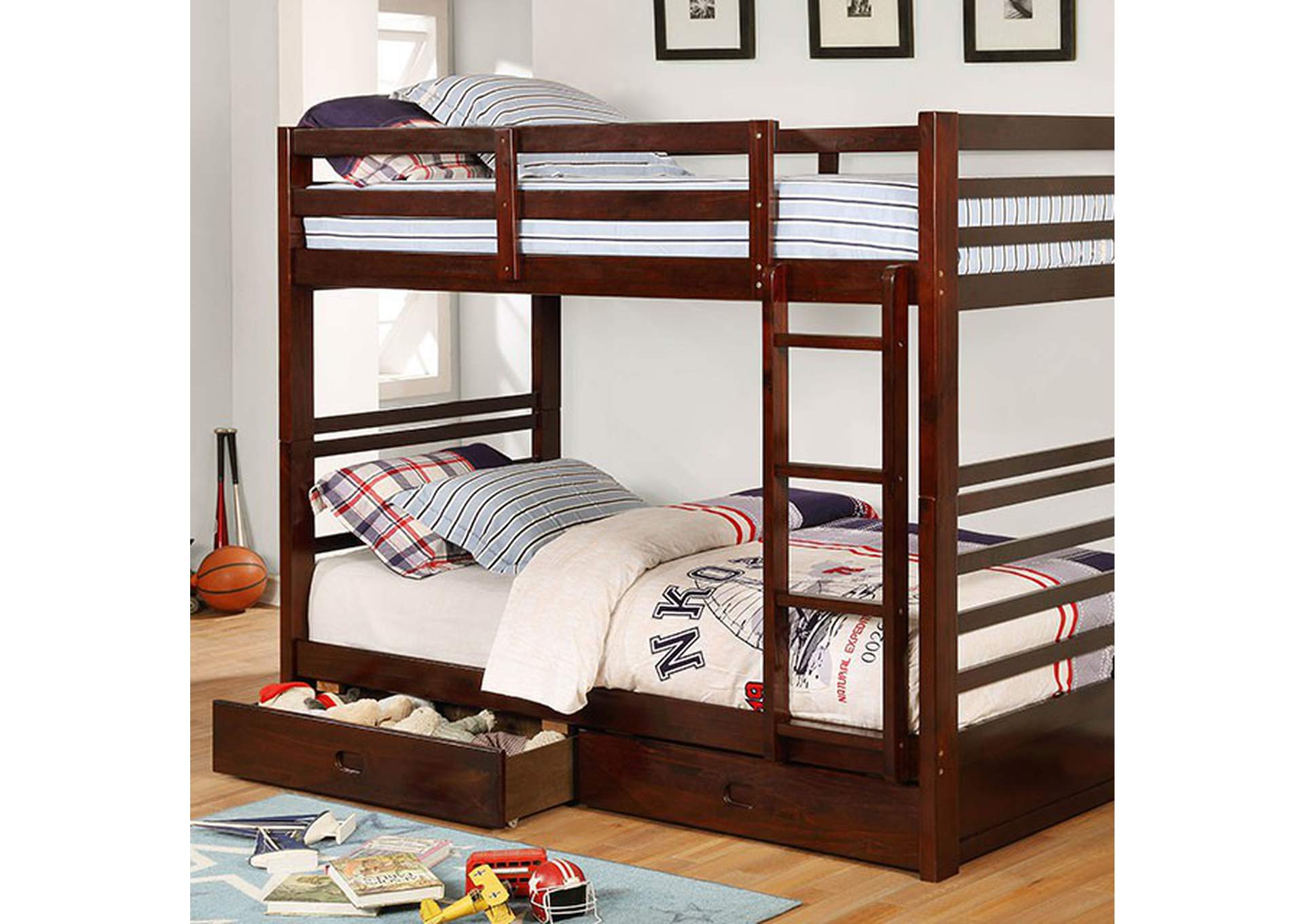 California Twin/Twin Bunk Bed,Furniture of America