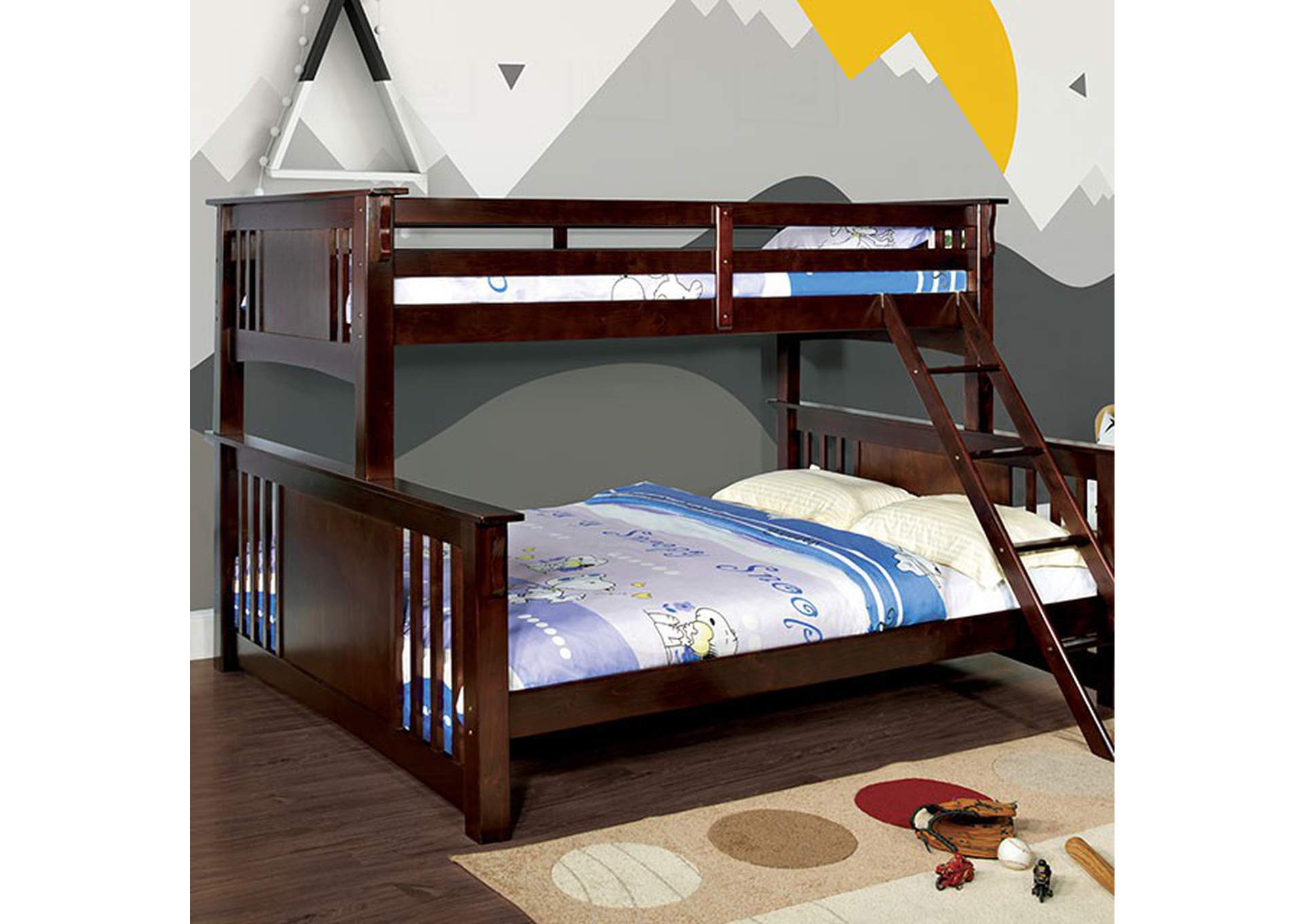 Spring Creek Twin XL/Queen Bunk Bed,Furniture of America