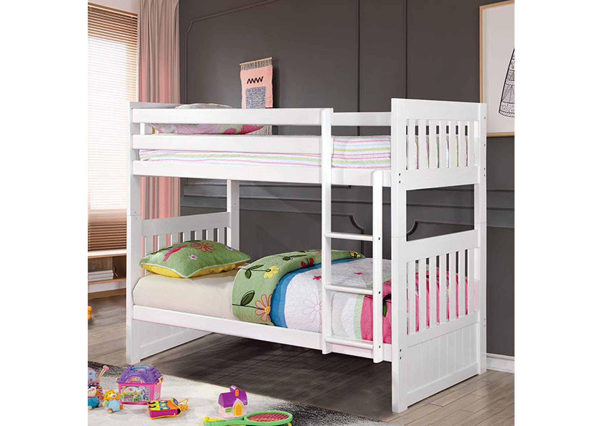 Canberra Twin/Full Bunk Bed,Furniture of America