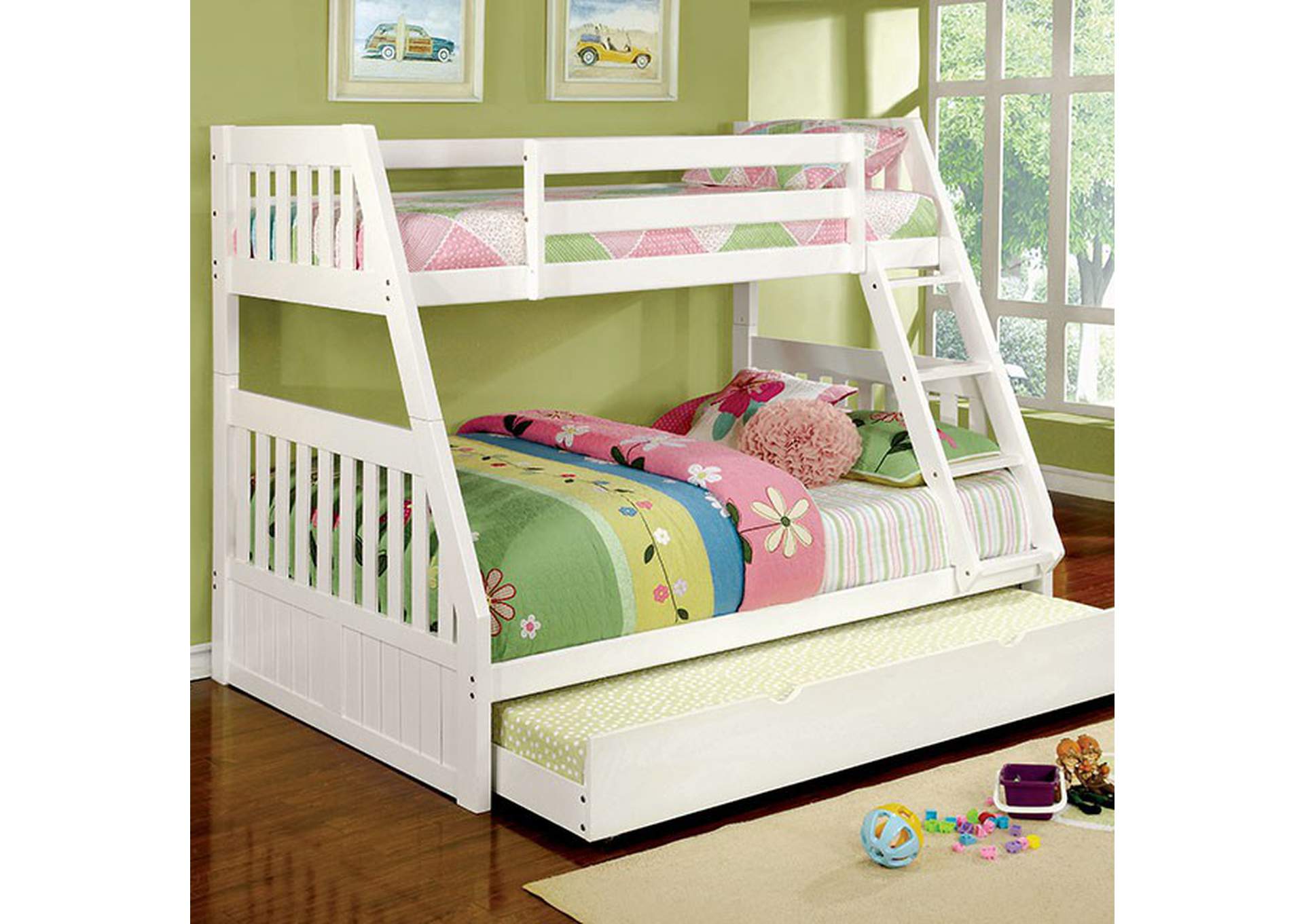 Canberra Twin/Full Bunk Bed,Furniture of America