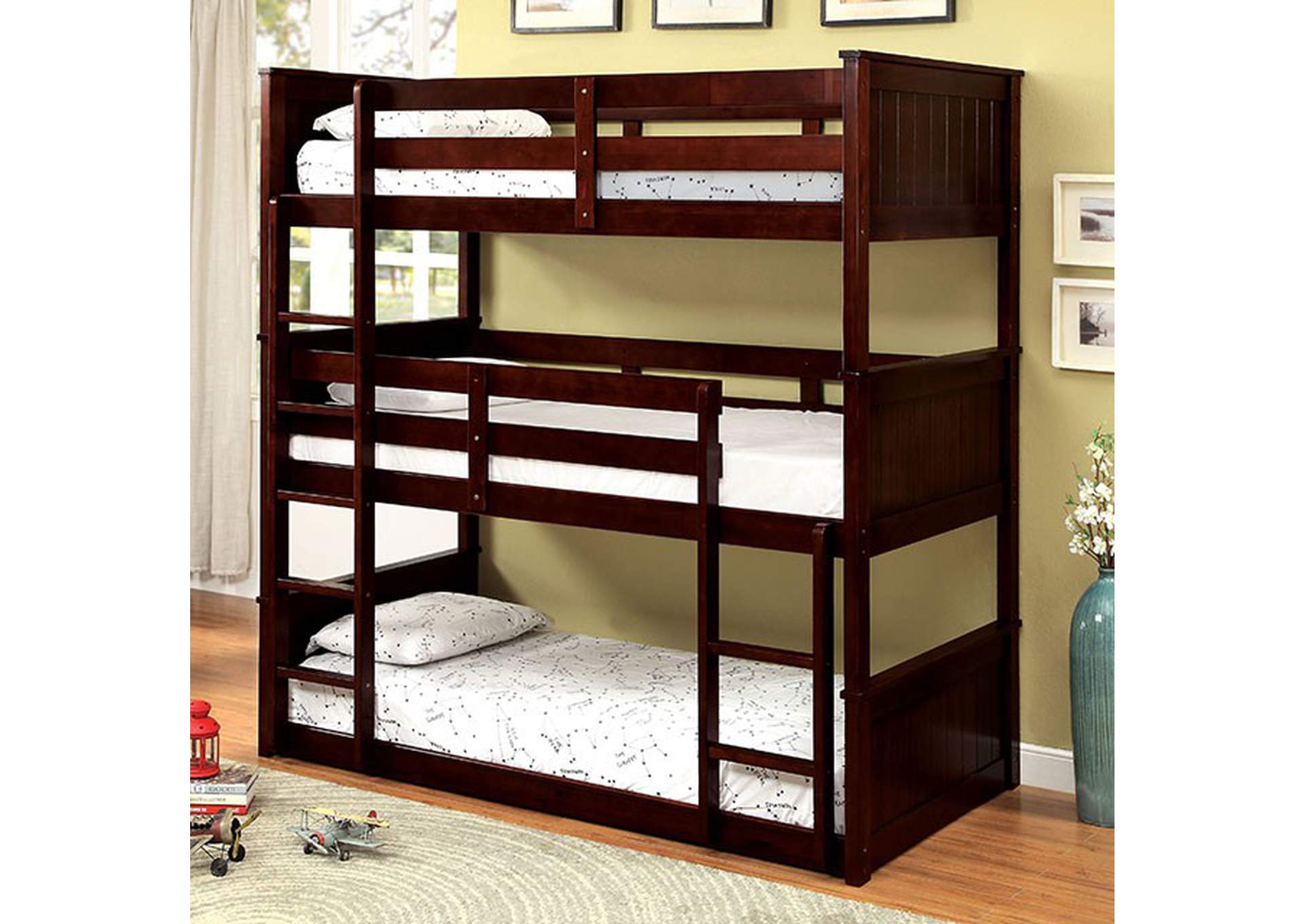 Therese Triple Twin Decker Bed,Furniture of America