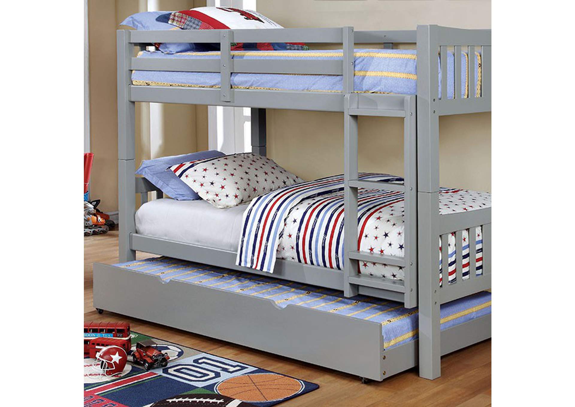 Cameron Twin/Twin Bunk Bed, Gray,Furniture of America