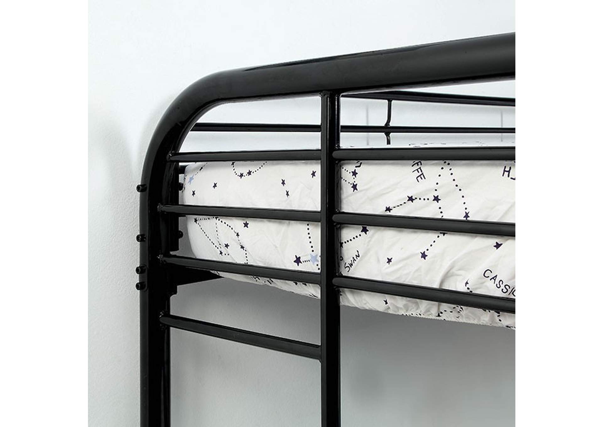 Opal Black Twin/Full Bunk Bed,Furniture of America