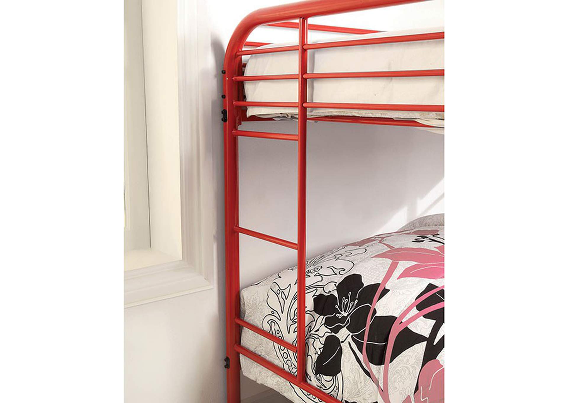 Opal Red Twin/Twin Bunk Bed,Furniture of America