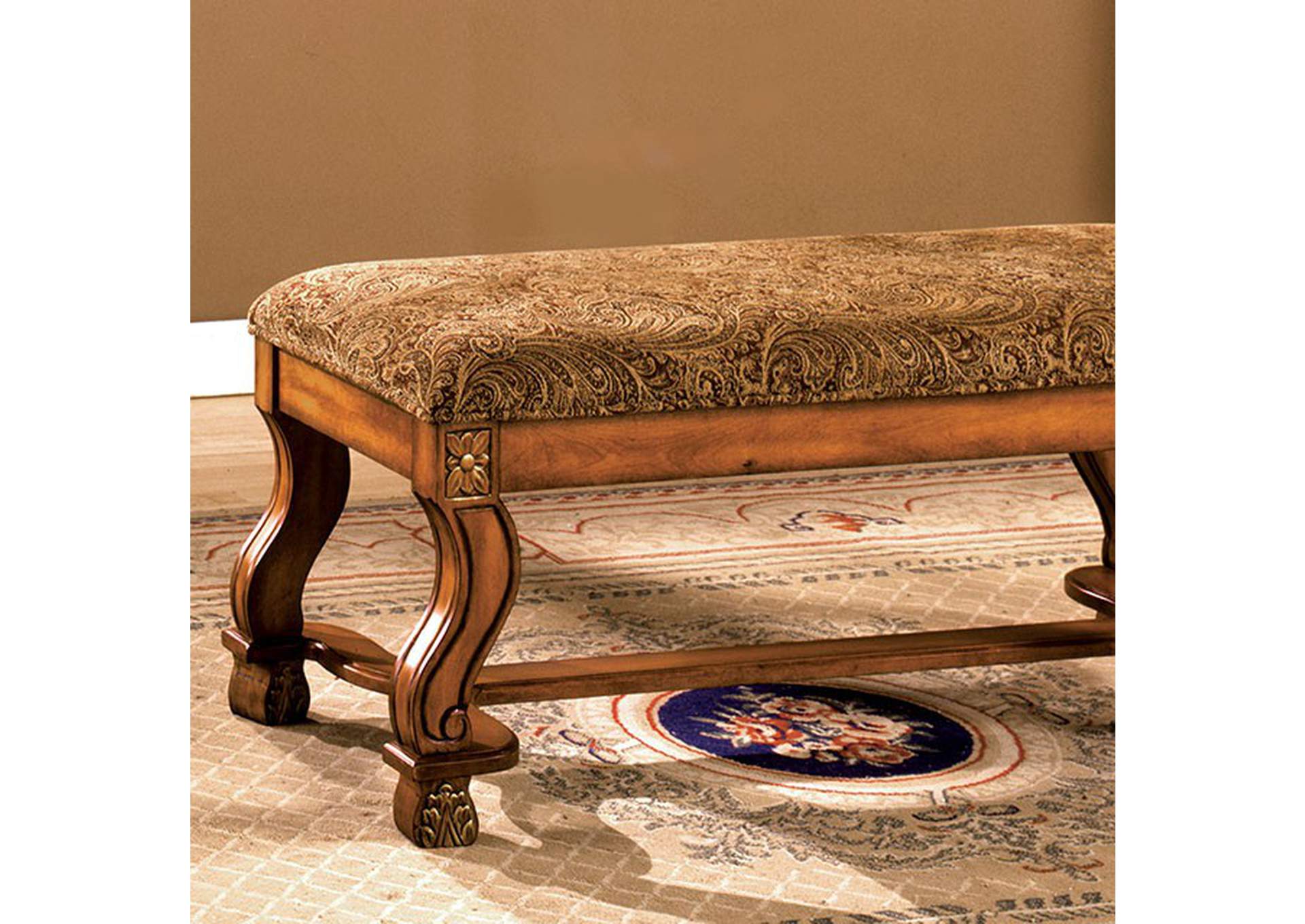 Vale Royal Antique Oak Bench,Furniture of America TX