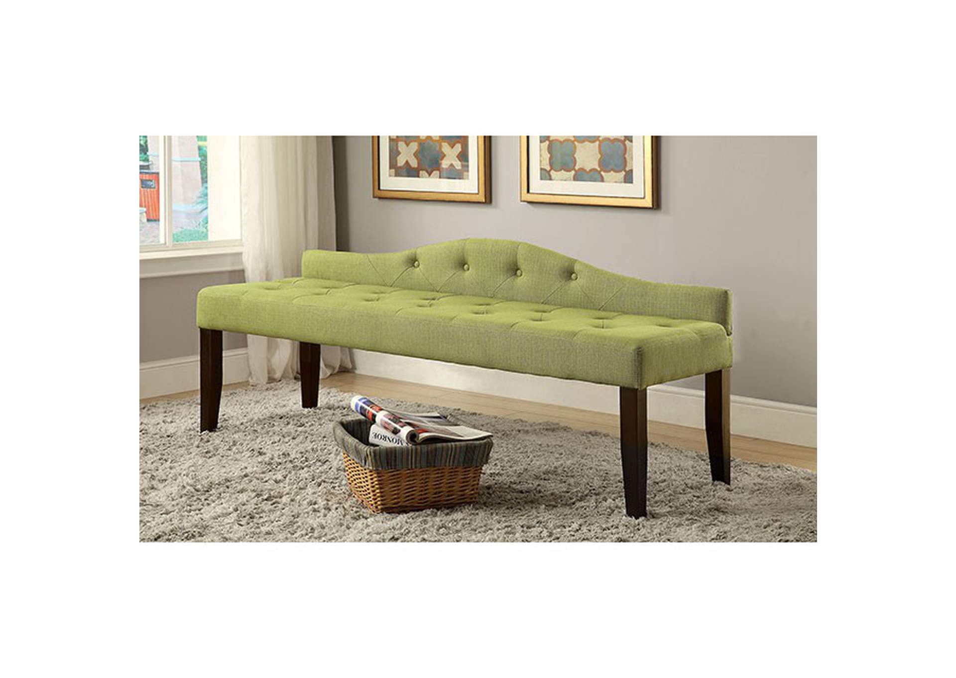 Alipaz Green Bench,Furniture of America TX
