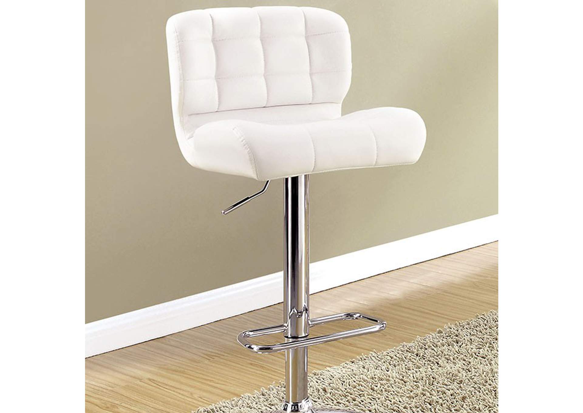 Kori White Bar Chair,Furniture of America TX