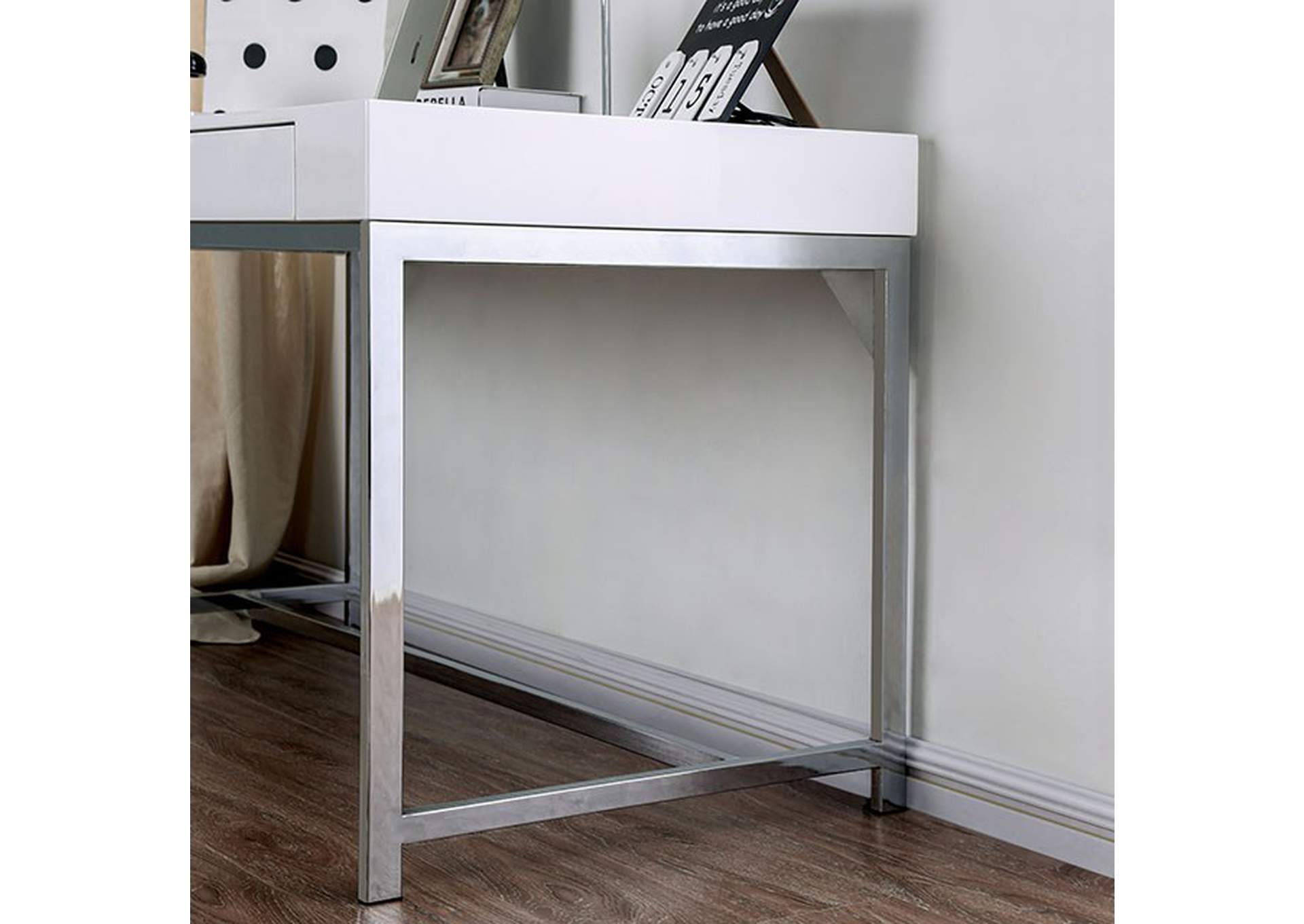 Loke White Desk,Furniture of America