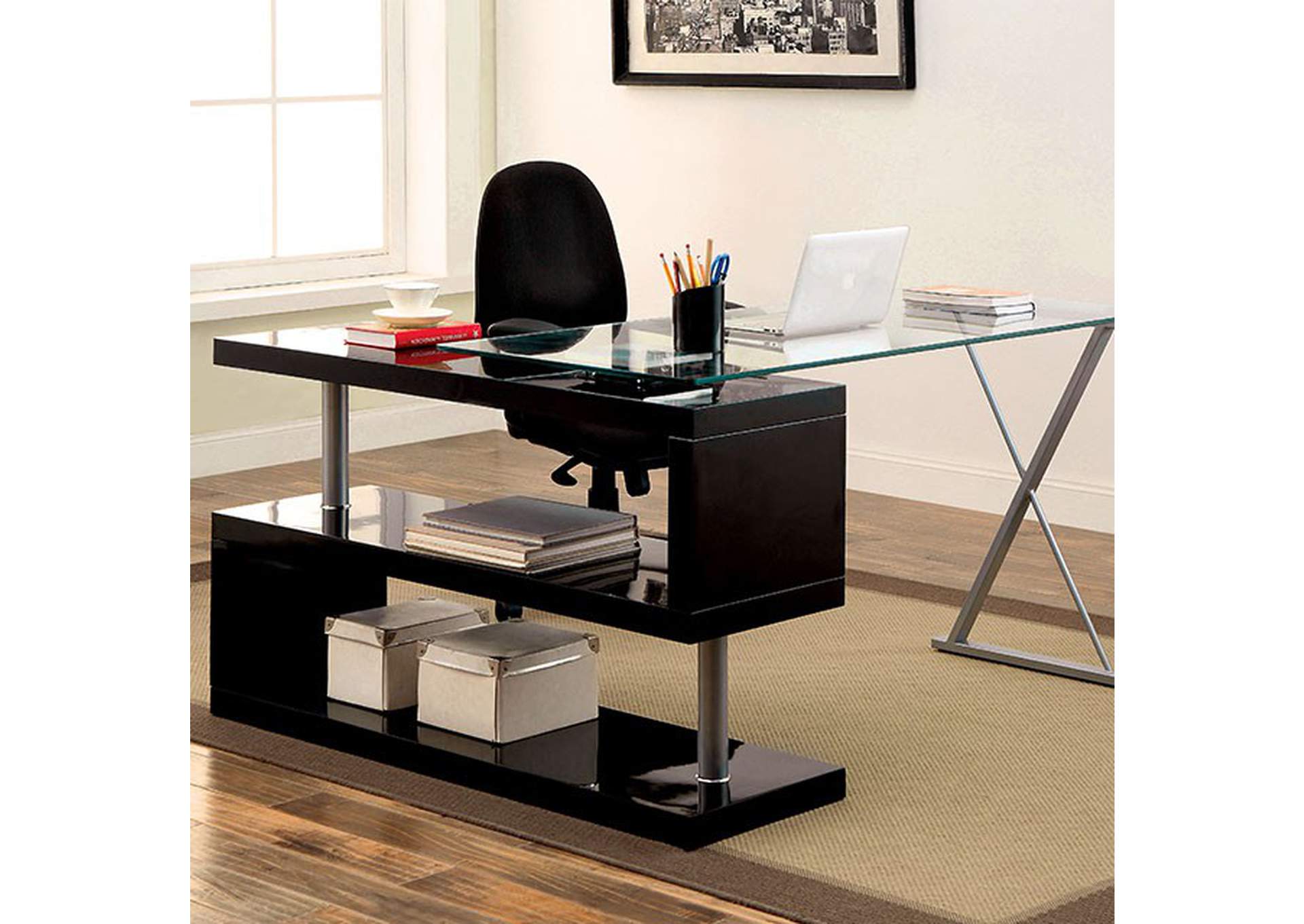 Bronwen Black Desk,Furniture of America TX