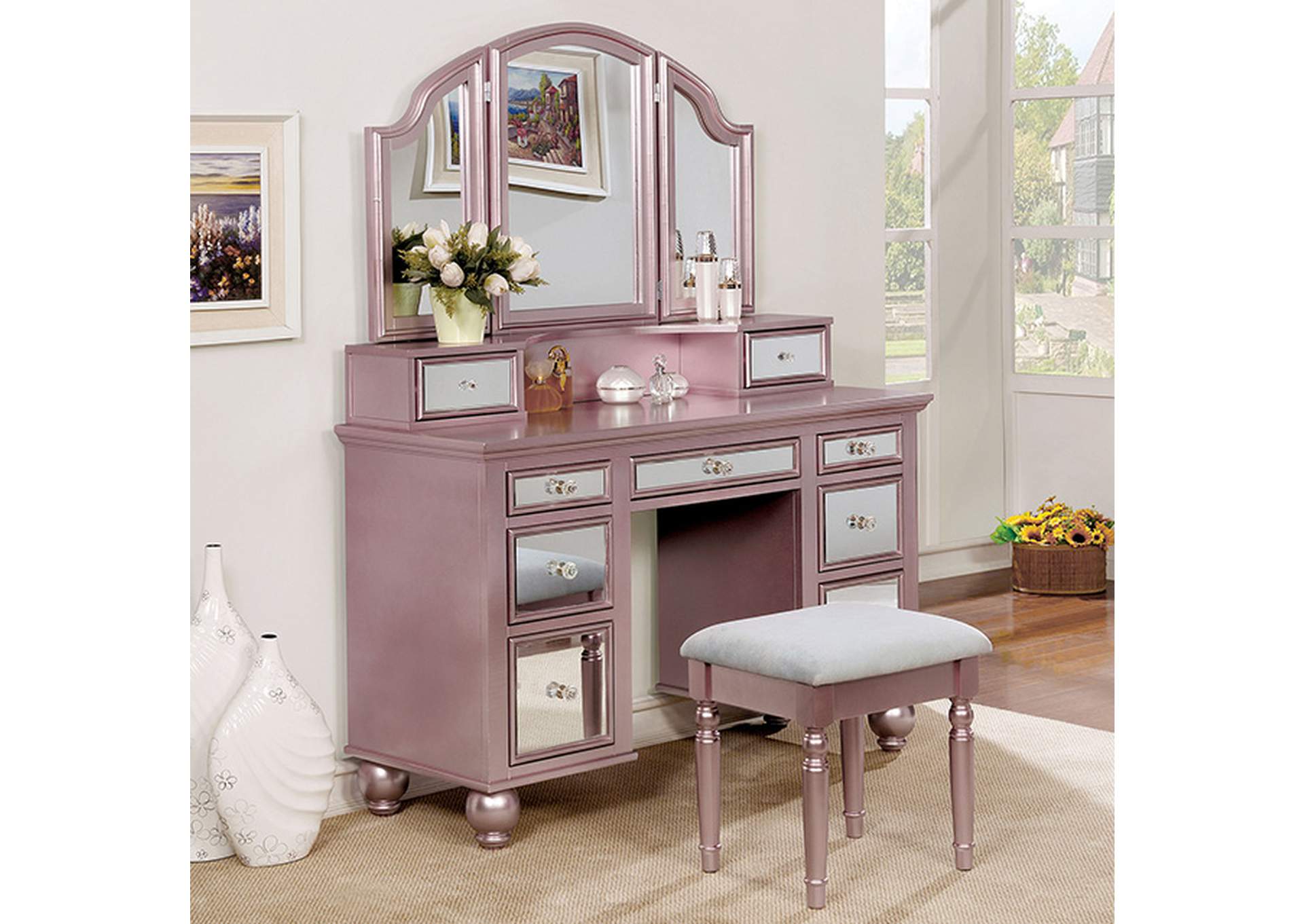 Tracy Vanity w/ Stool,Furniture of America