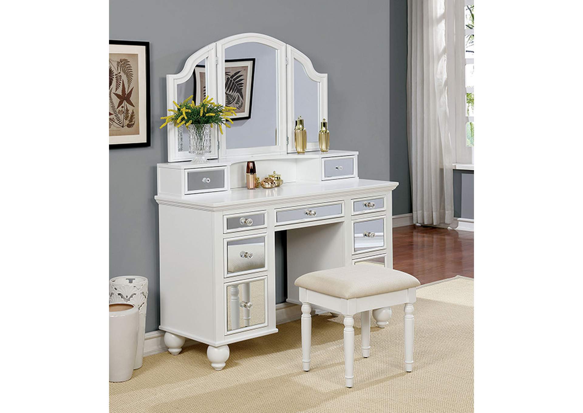 Tracy Vanity w/ Stool,Furniture of America