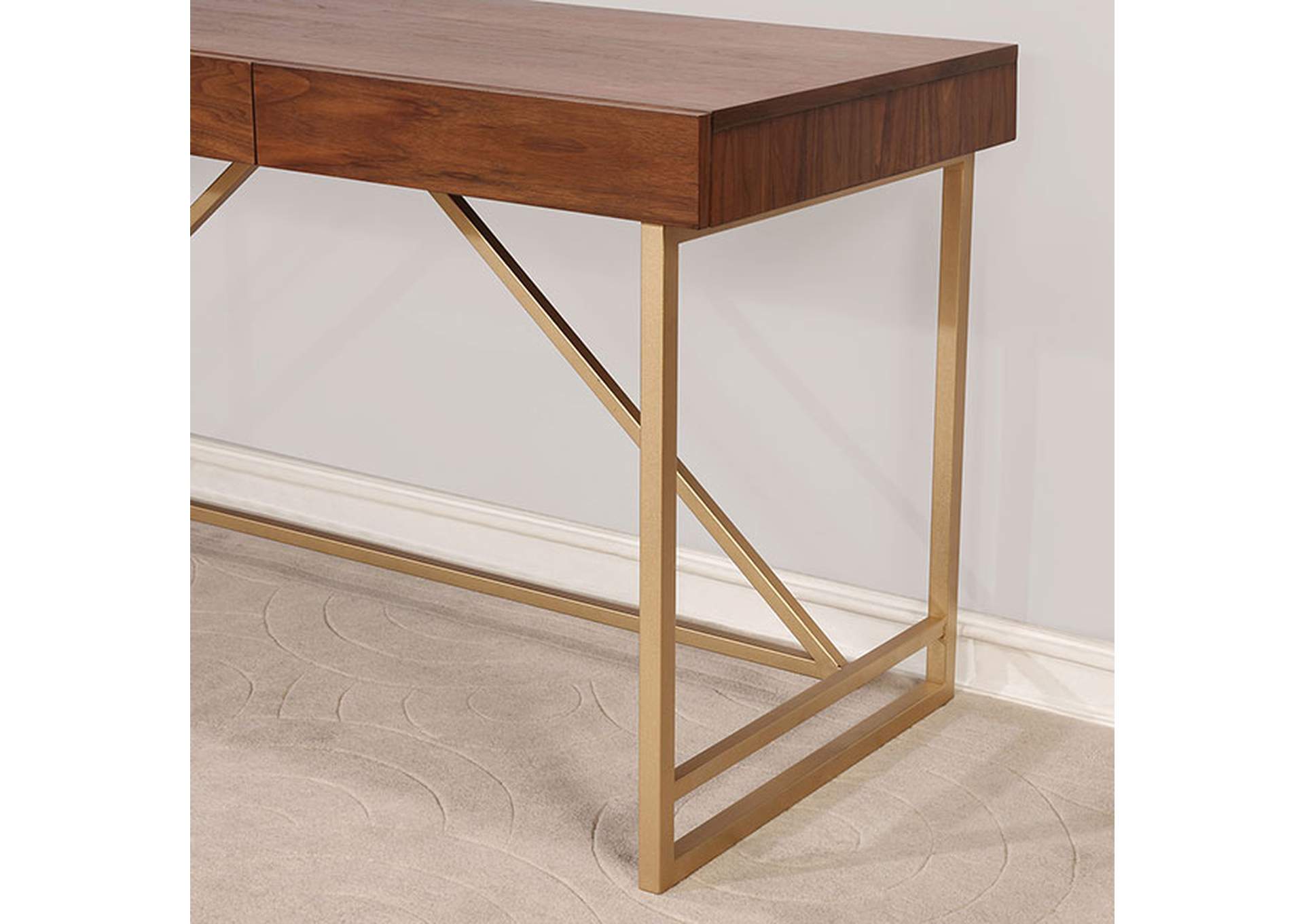 Halstein Light Walnut Desk,Furniture of America