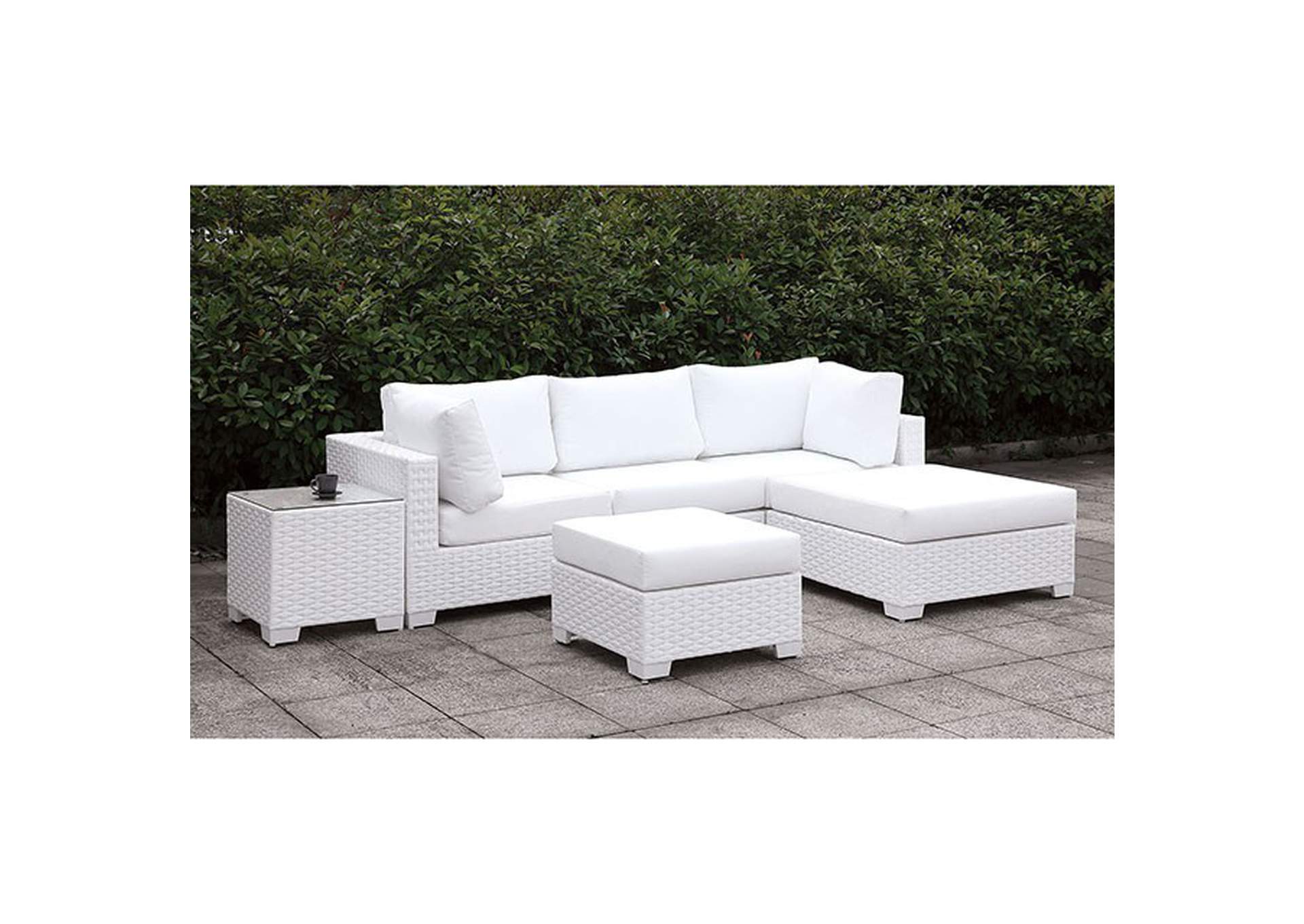 Somani Small L-Sectional W/ RIGHT Chaise + Ottoman,Furniture of America