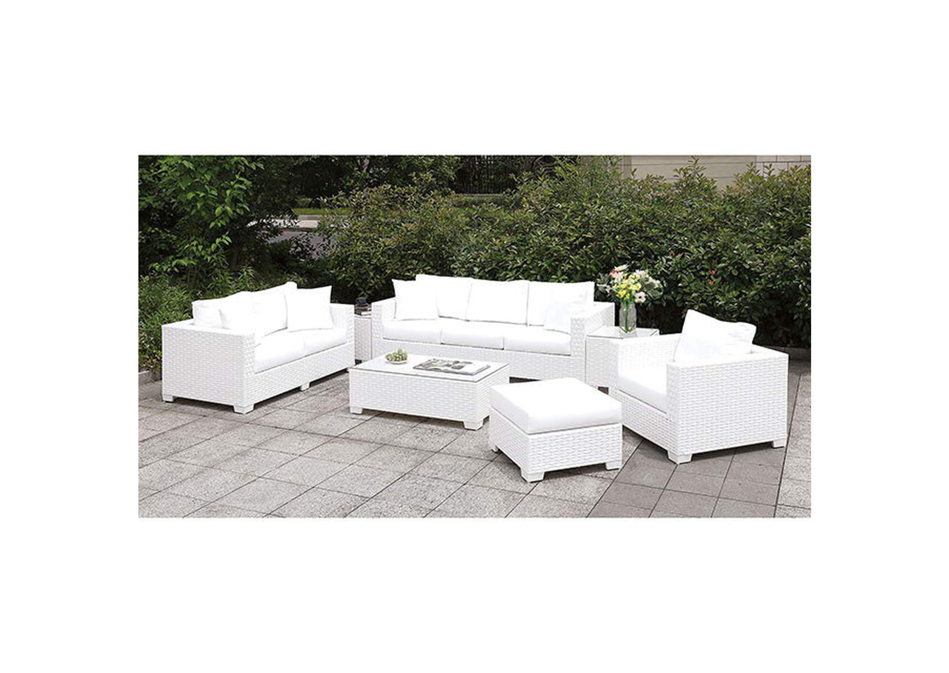 Somani 3 PC SET + Ottoman + BENCH + 2 End TableS,Furniture of America