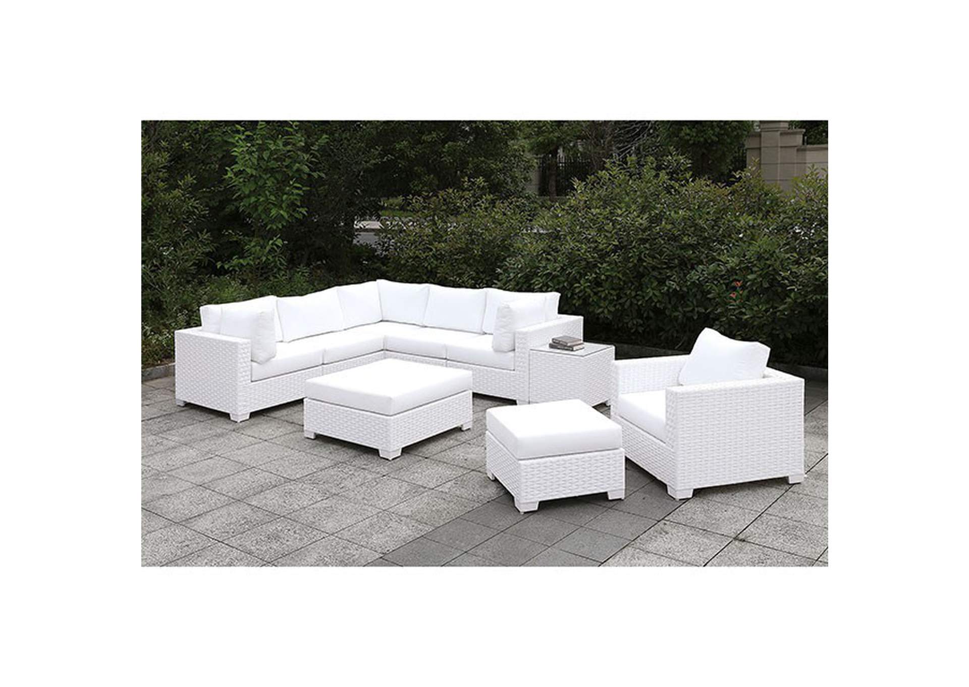 Somani L-Sectional + Chair + 2 Ottomans,Furniture of America