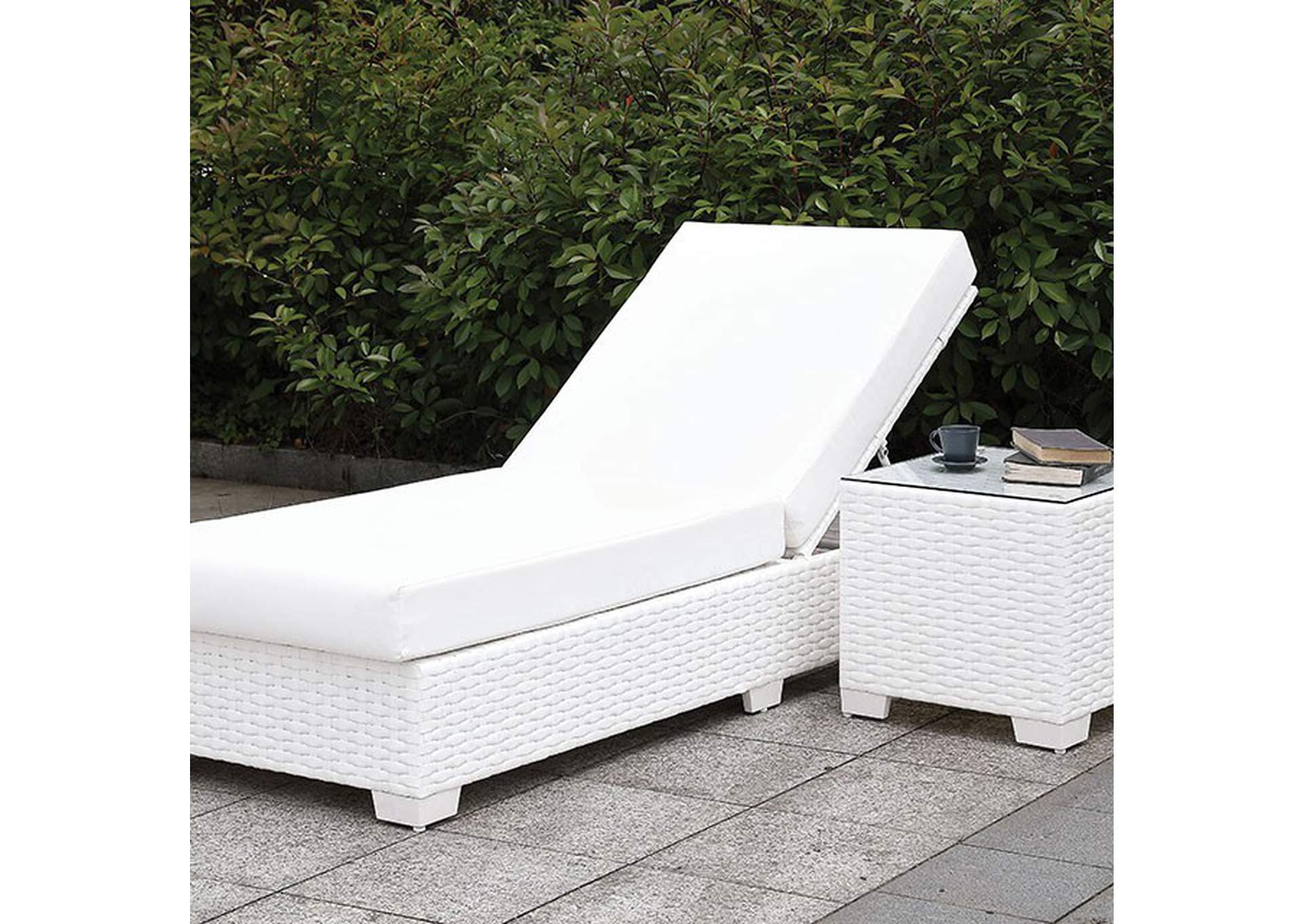 Somani Adjustable Chaise + End Table,Furniture of America