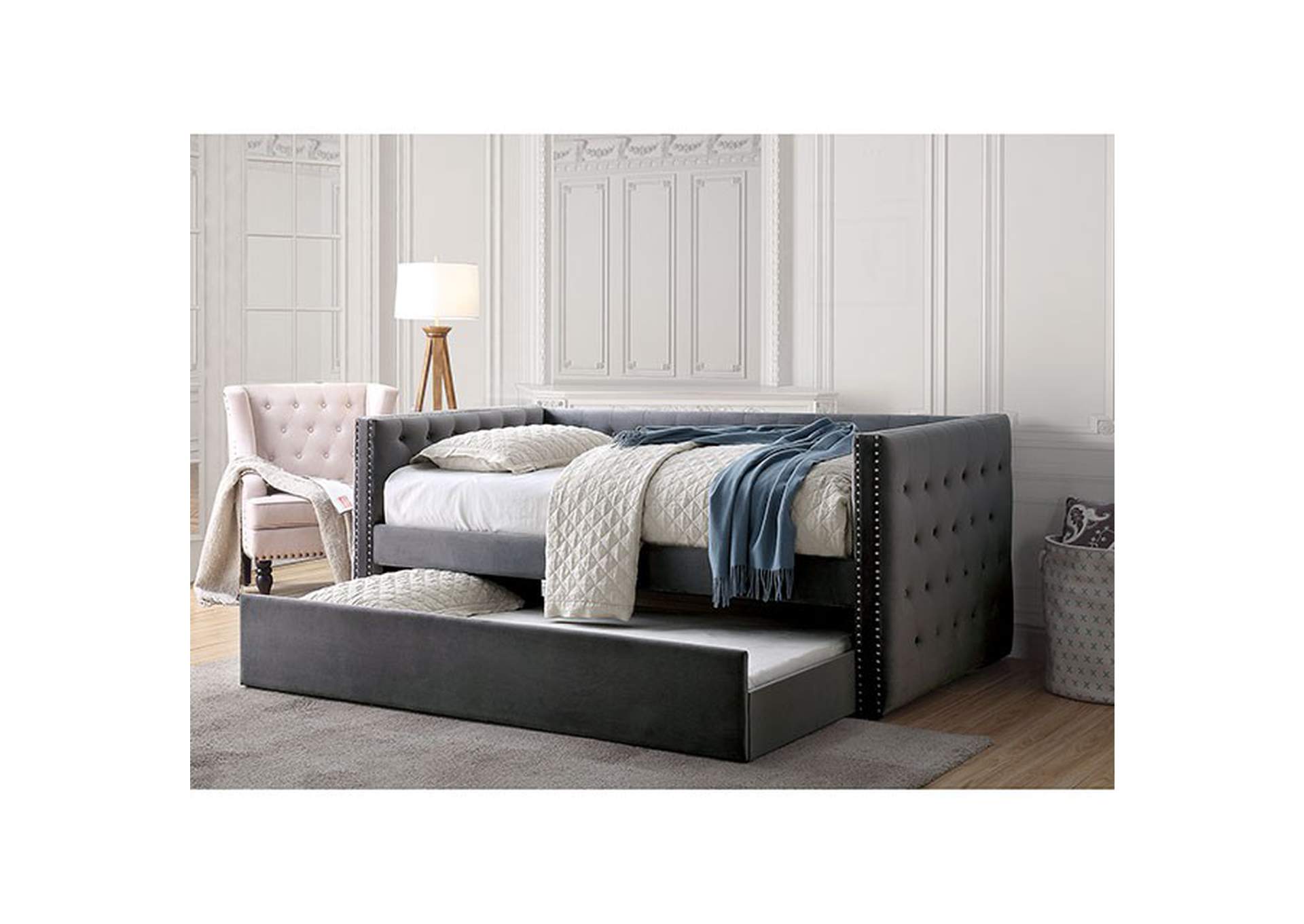 Susanna Gray Daybed w/ Trundle,Furniture of America