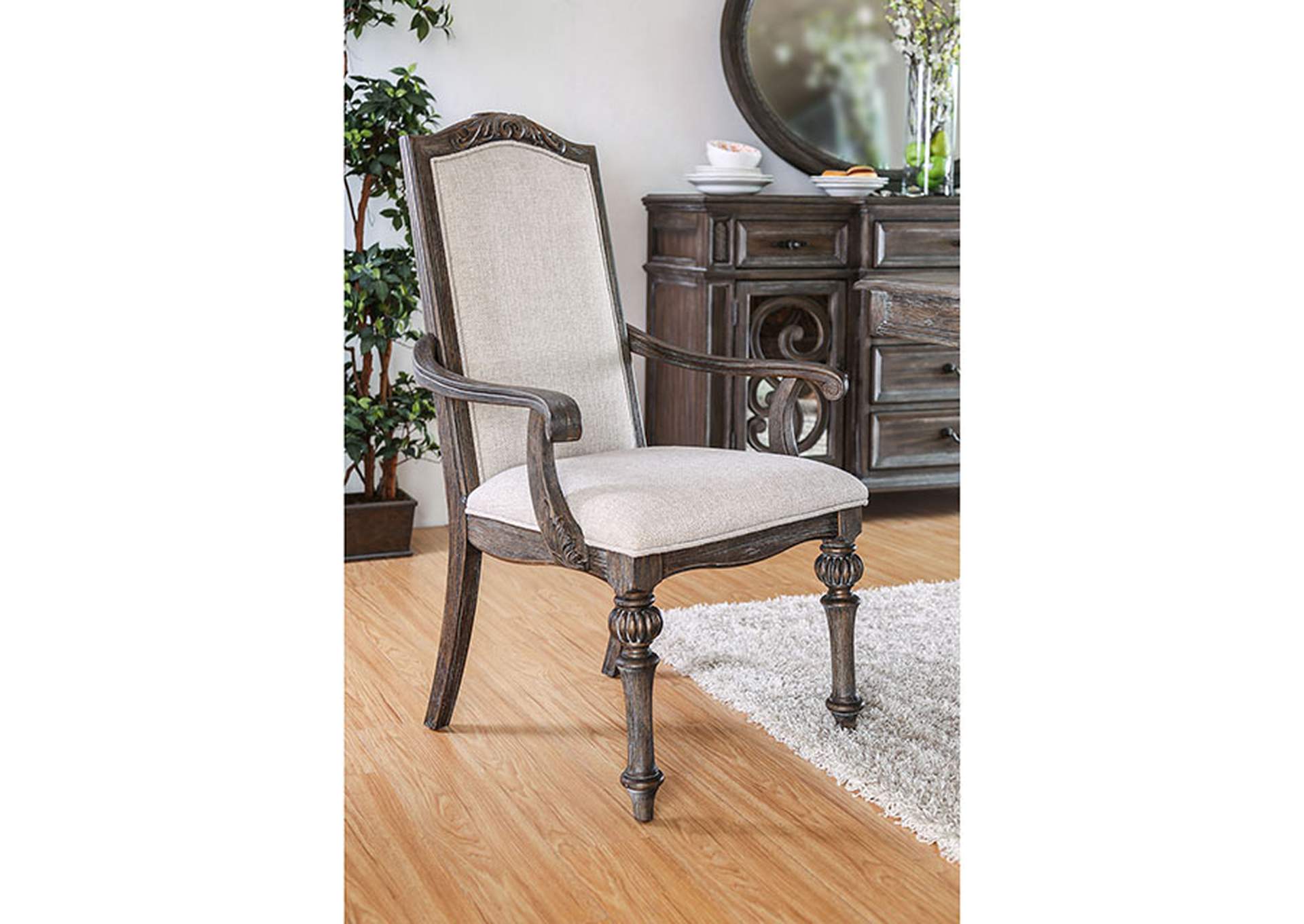 Arcadia Arm Chair (2/Box),Furniture of America
