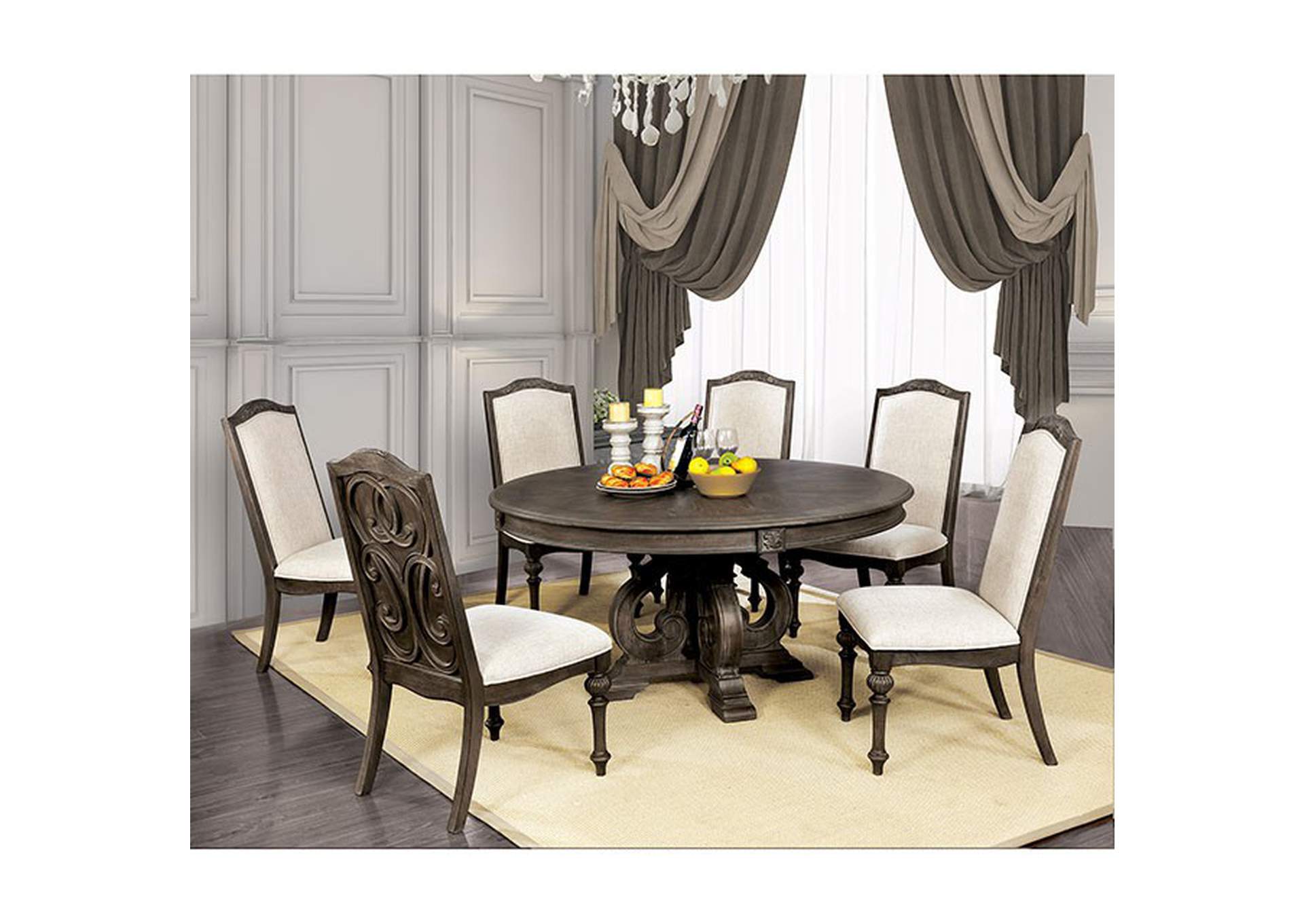 Arcadia Round Dining Table,Furniture of America