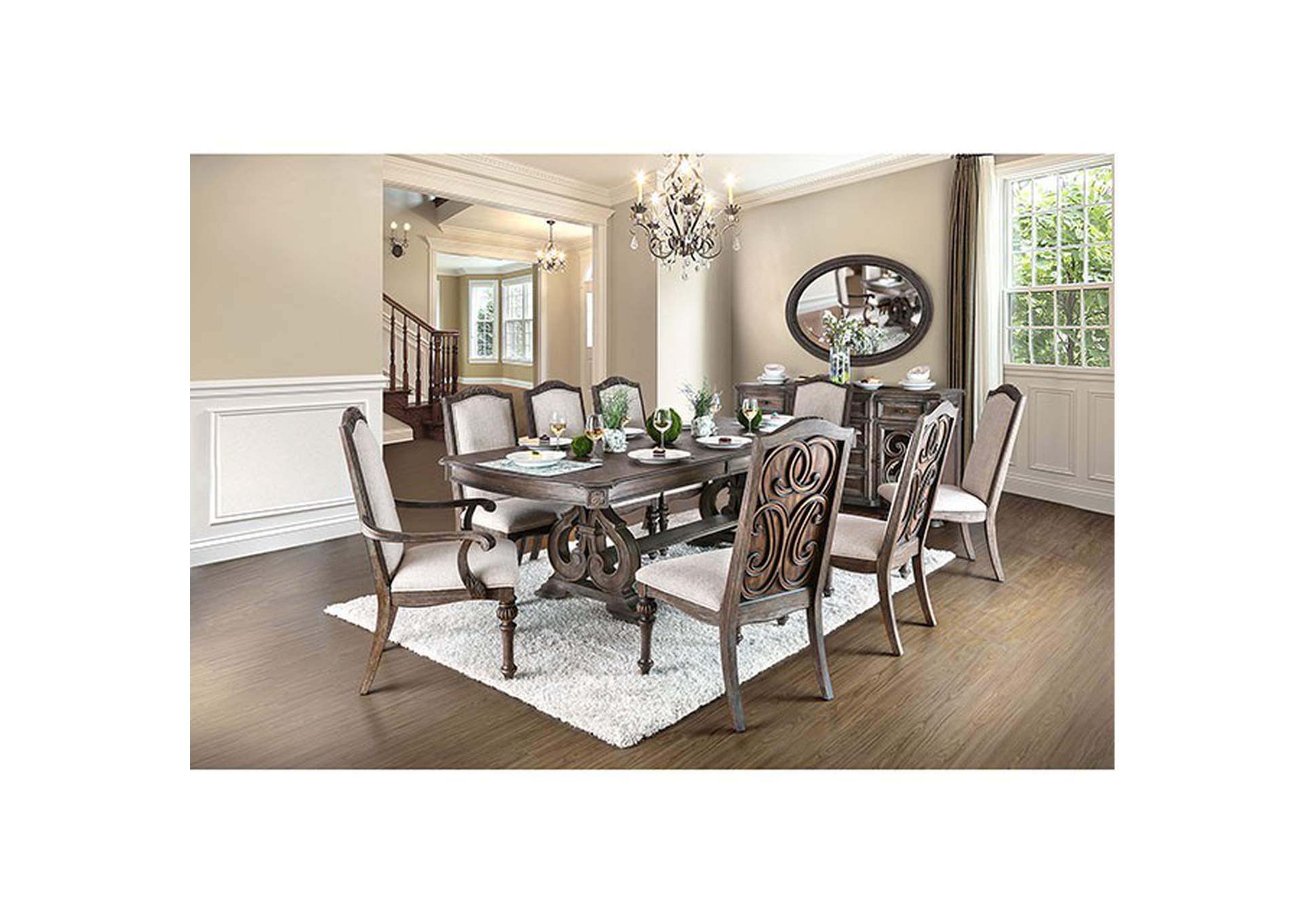 Arcadia Dining Table,Furniture of America