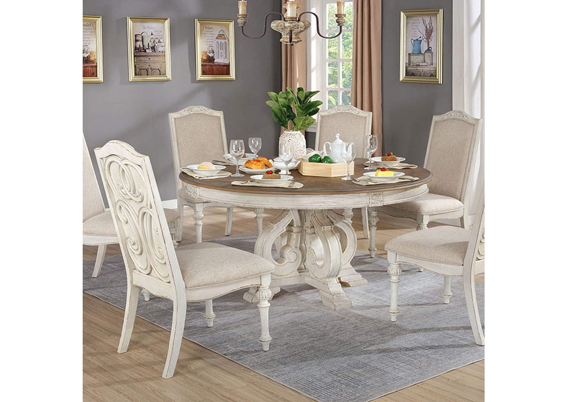 Arcadia Round Table,Furniture of America