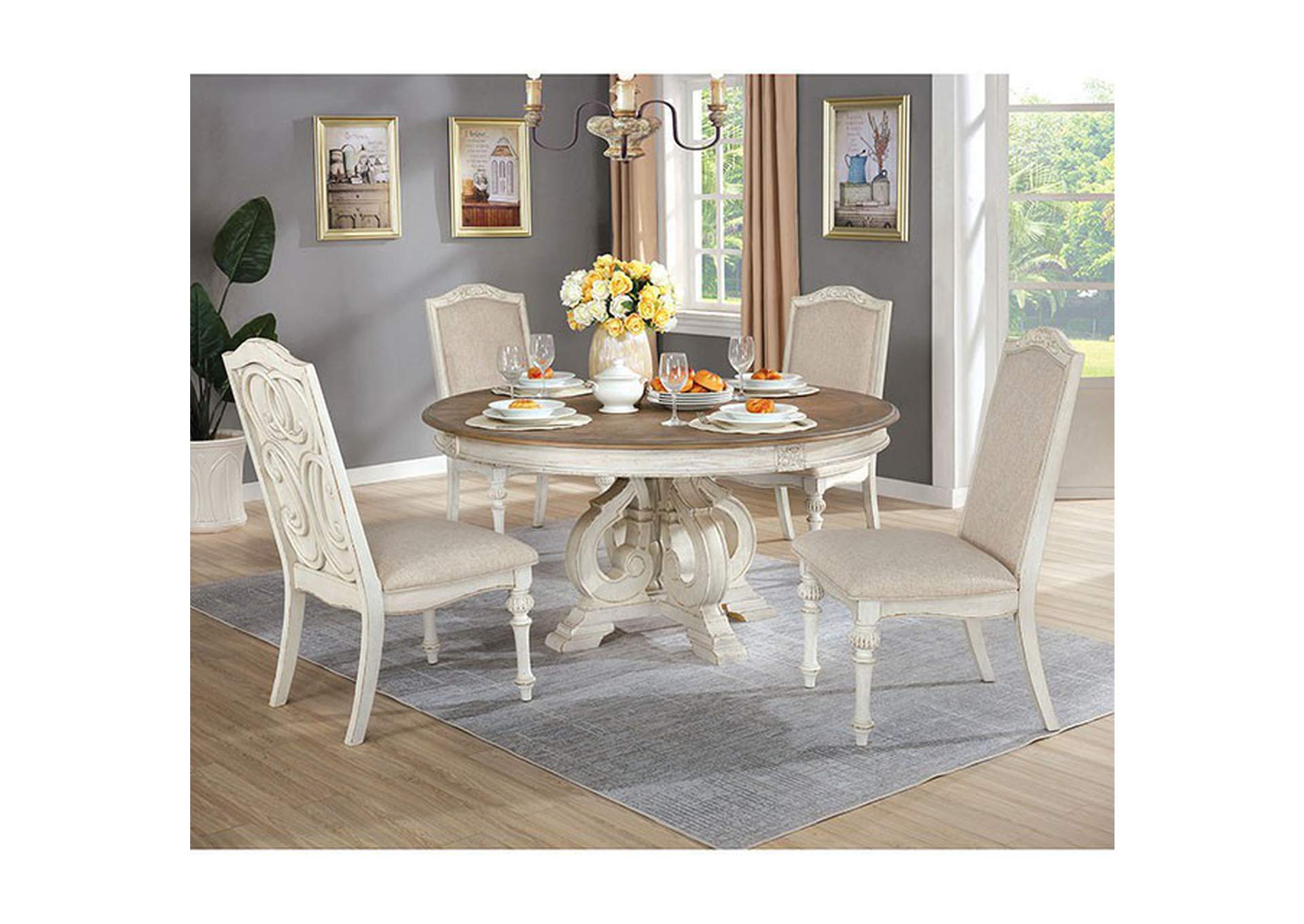 Arcadia Round Table,Furniture of America