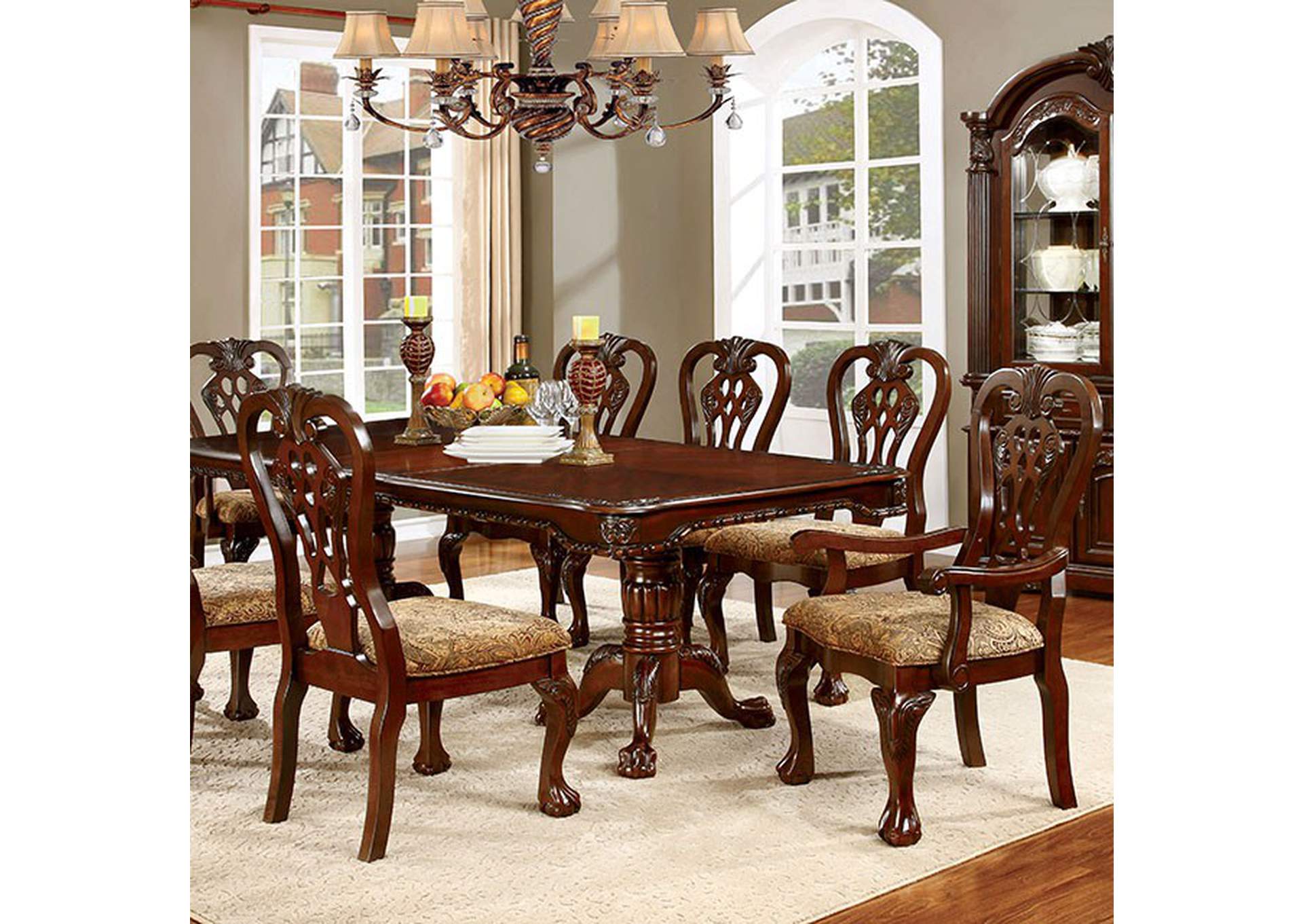 Elana Brown Cherry Dining Table,Furniture of America