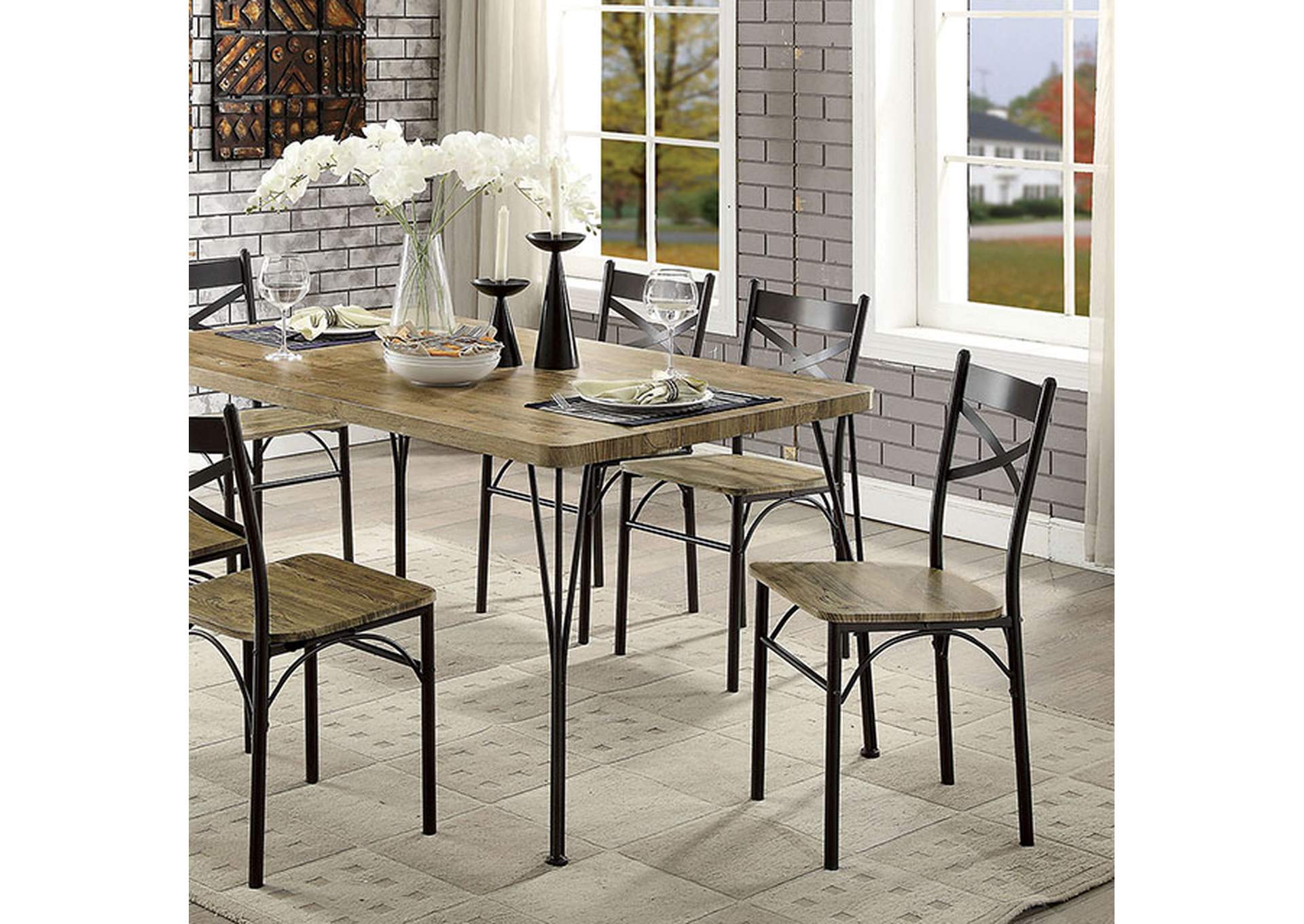 Banbury 7 Pc. Dining Table Set,Furniture of America