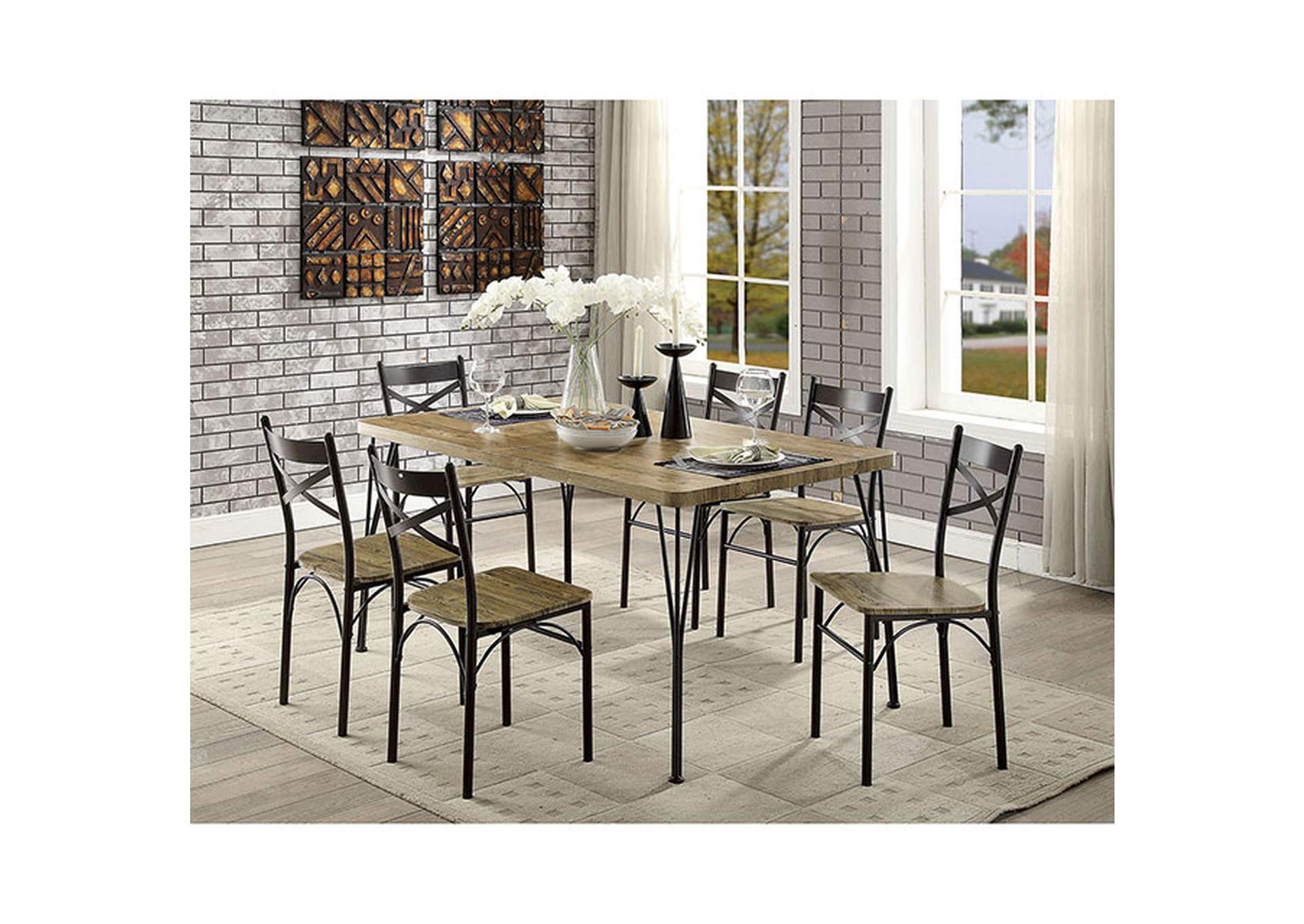 Banbury 7 Pc. Dining Table Set,Furniture of America