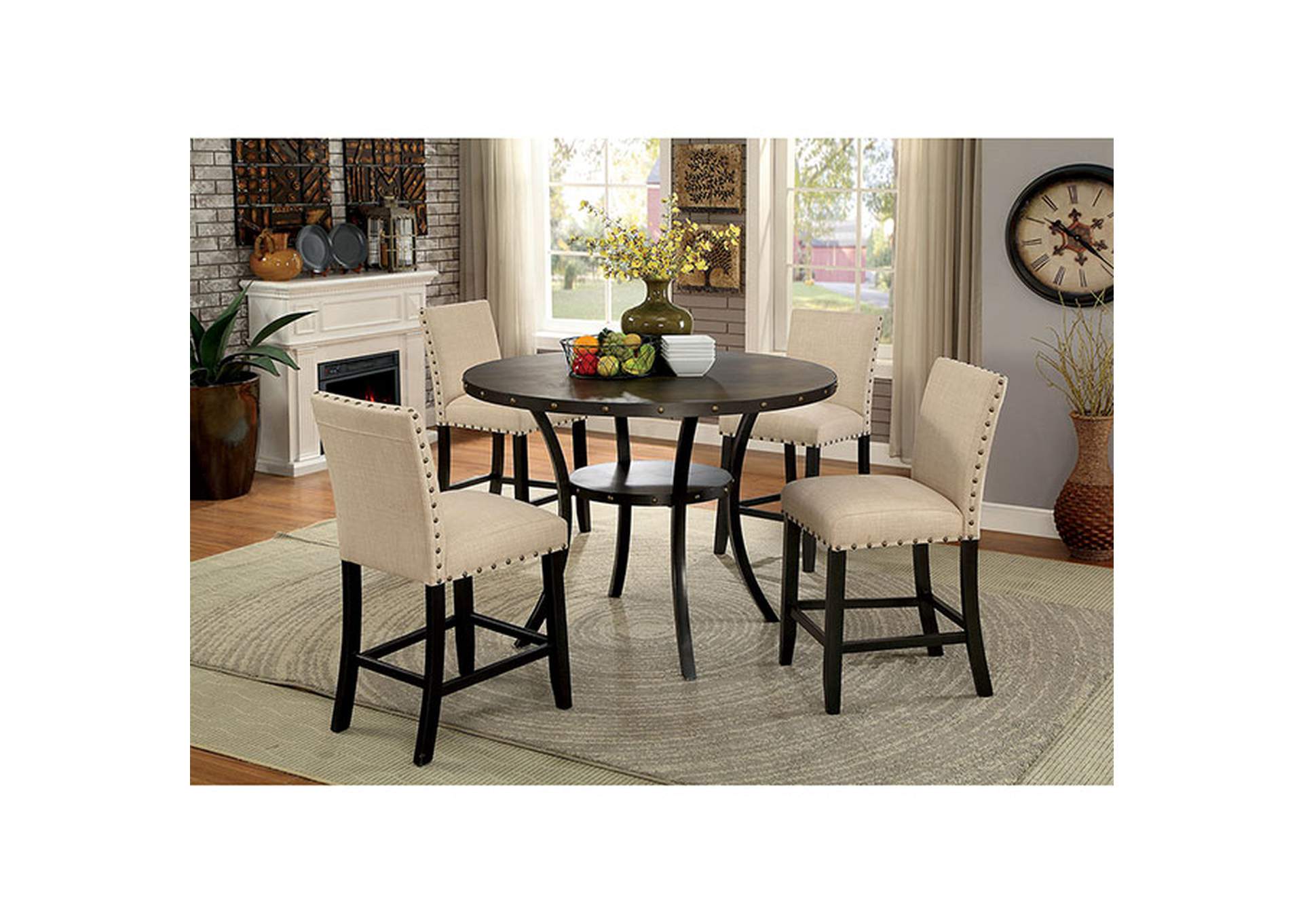 Kaitlin Round Counter Ht. Table,Furniture of America