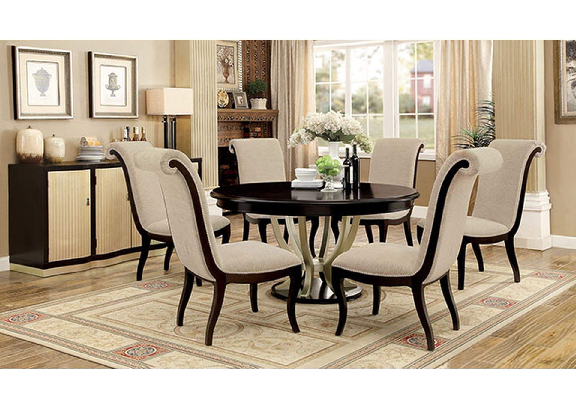 Ornette Round Dining Table,Furniture of America