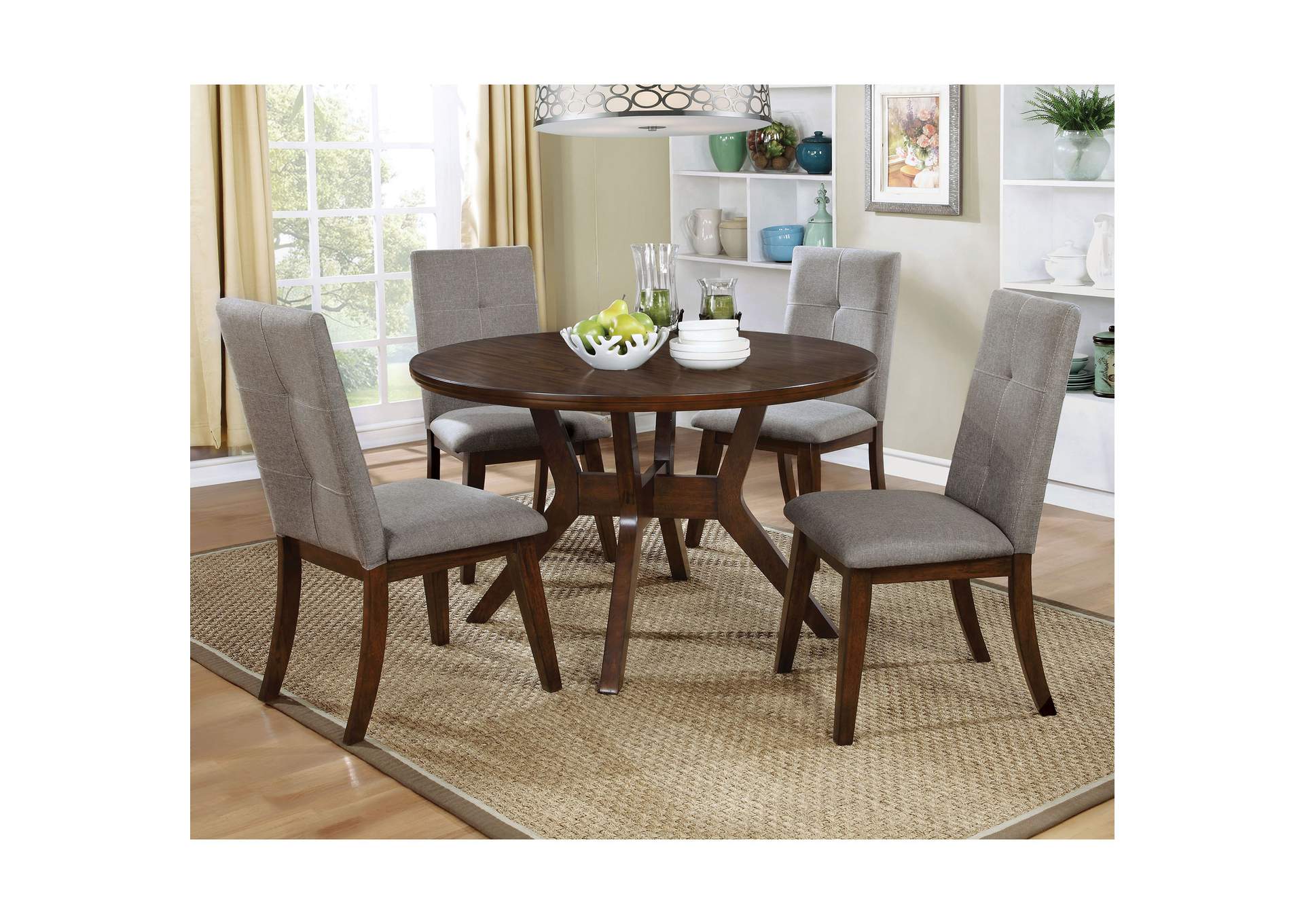 Abelone Round Dining Table,Furniture of America