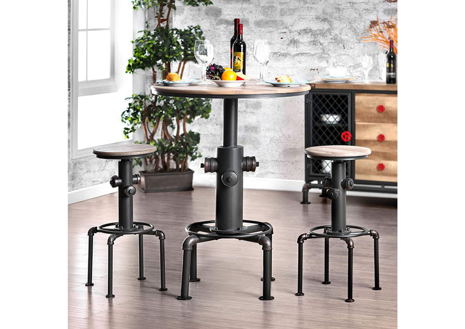 Foskey Antique Black Bar Table,Furniture of America TX