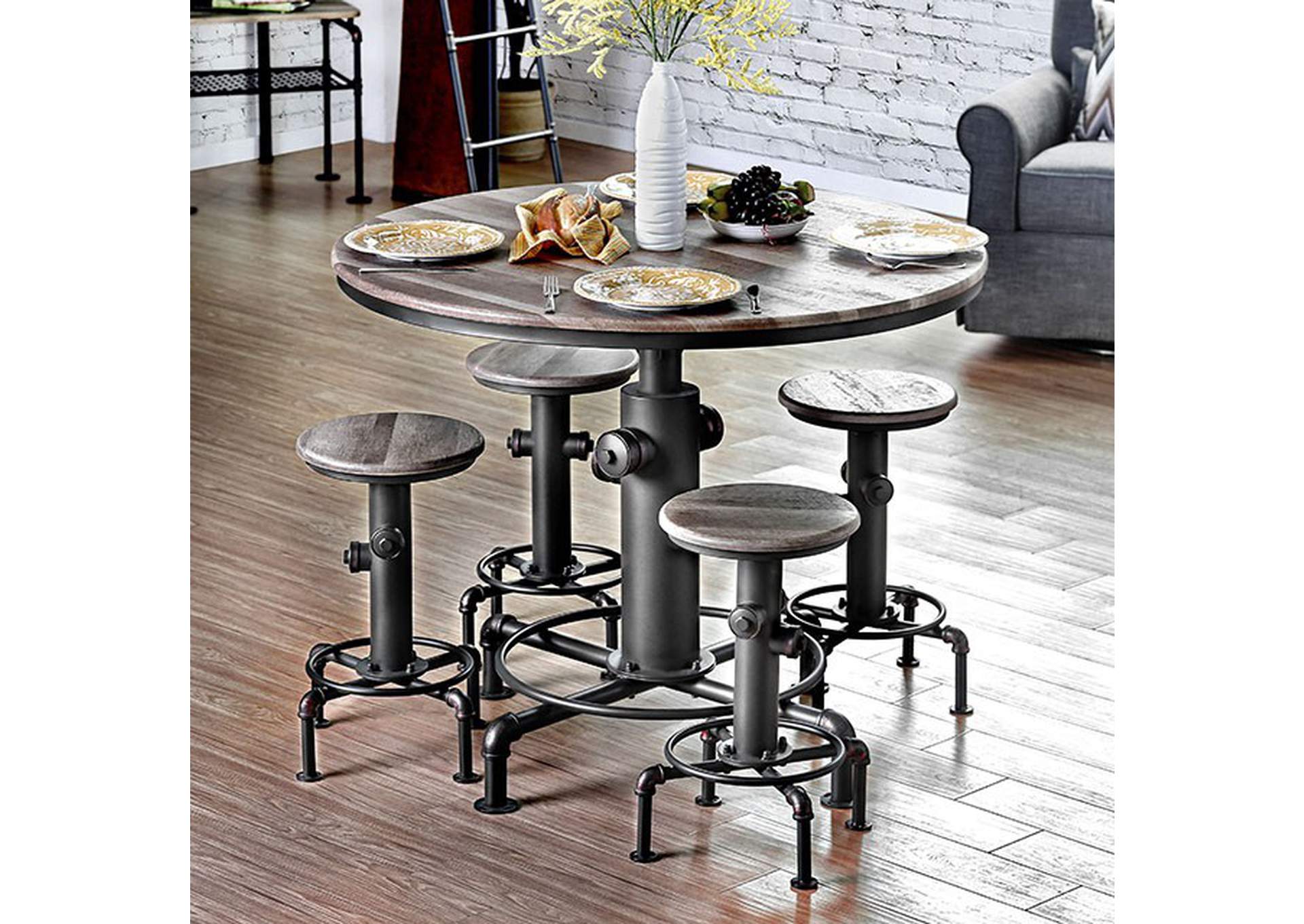Foskey Antique Black Counter Height Table,Furniture of America TX