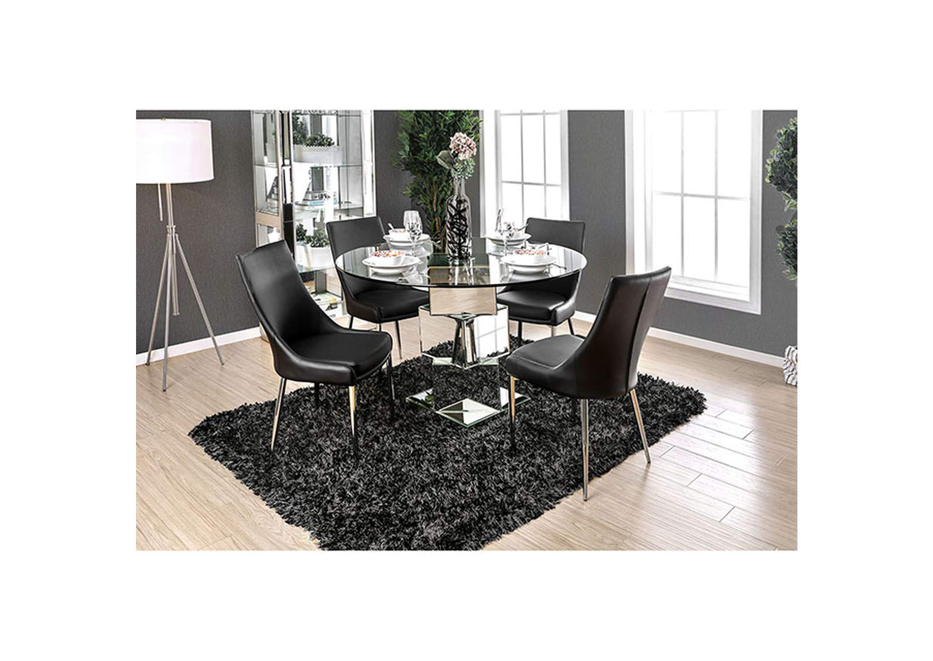 Izzy Silver Dining Table,Furniture of America
